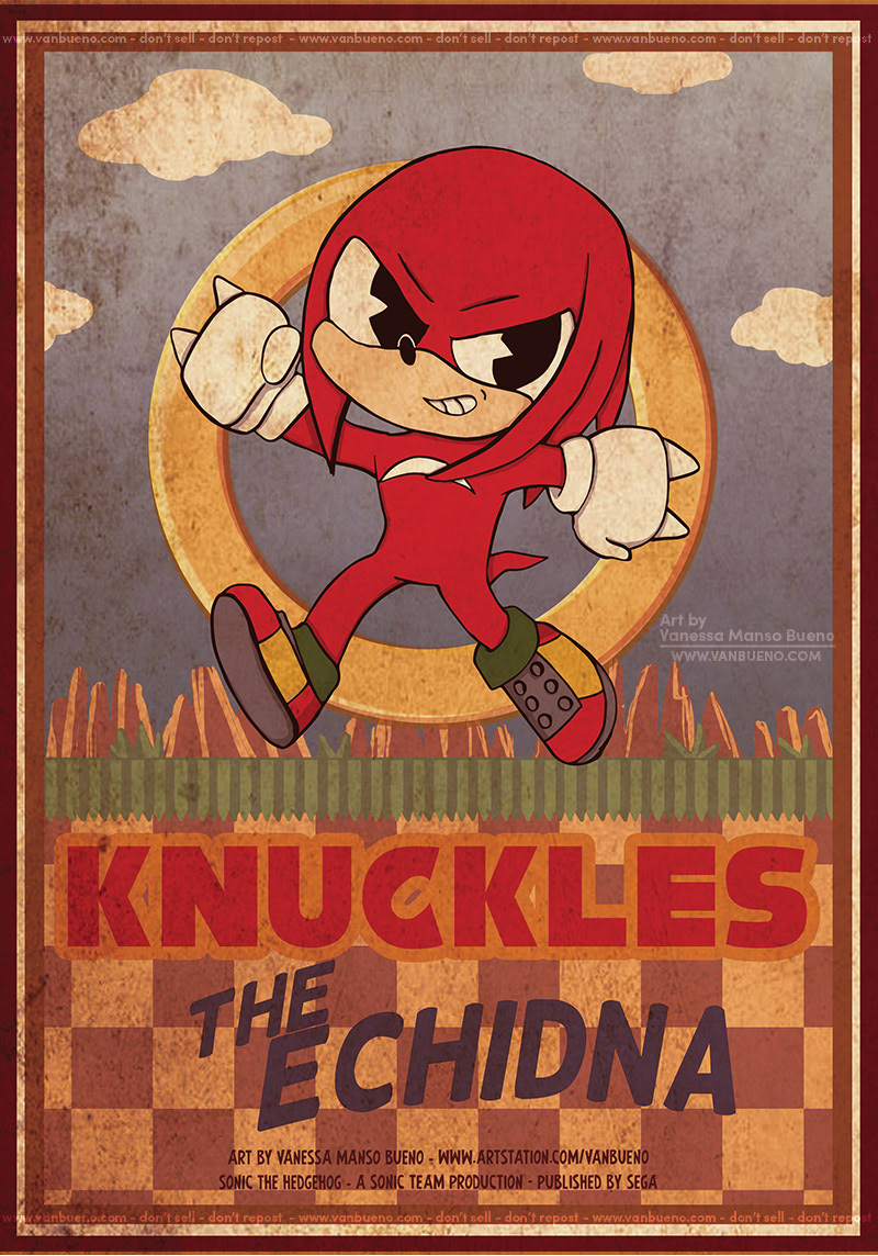 Sonic - Cartoon Cuphead Style