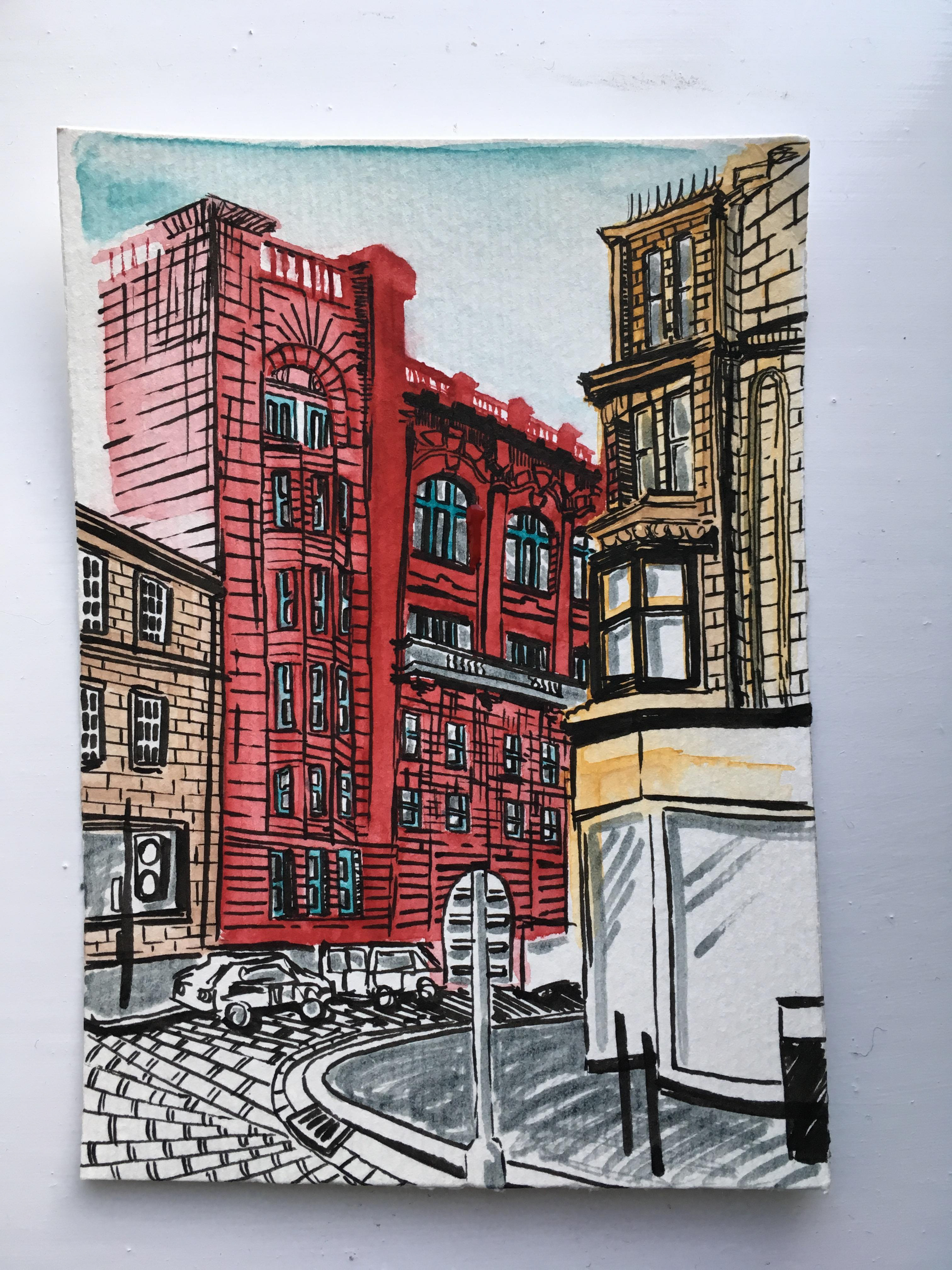 Glasgow Street Postcard