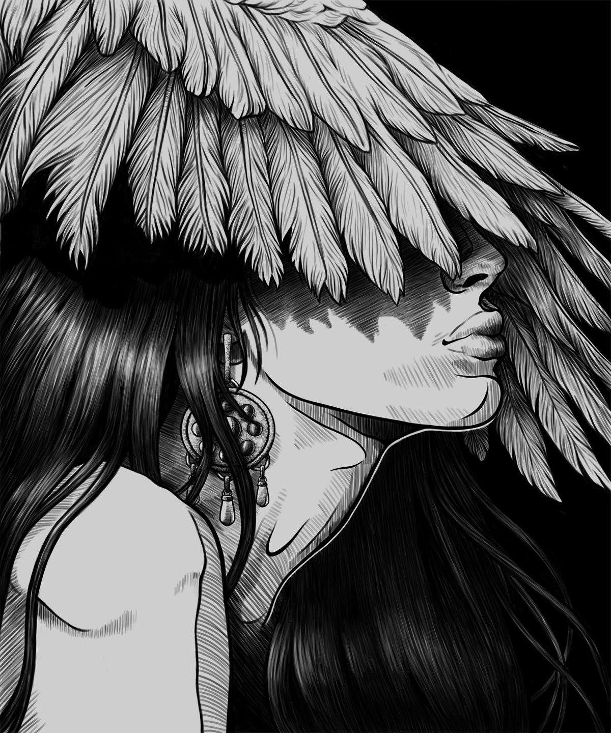 "Blinded Beauty" - 2019 - 12 x 10, DigitalSamantha Pascavis - 