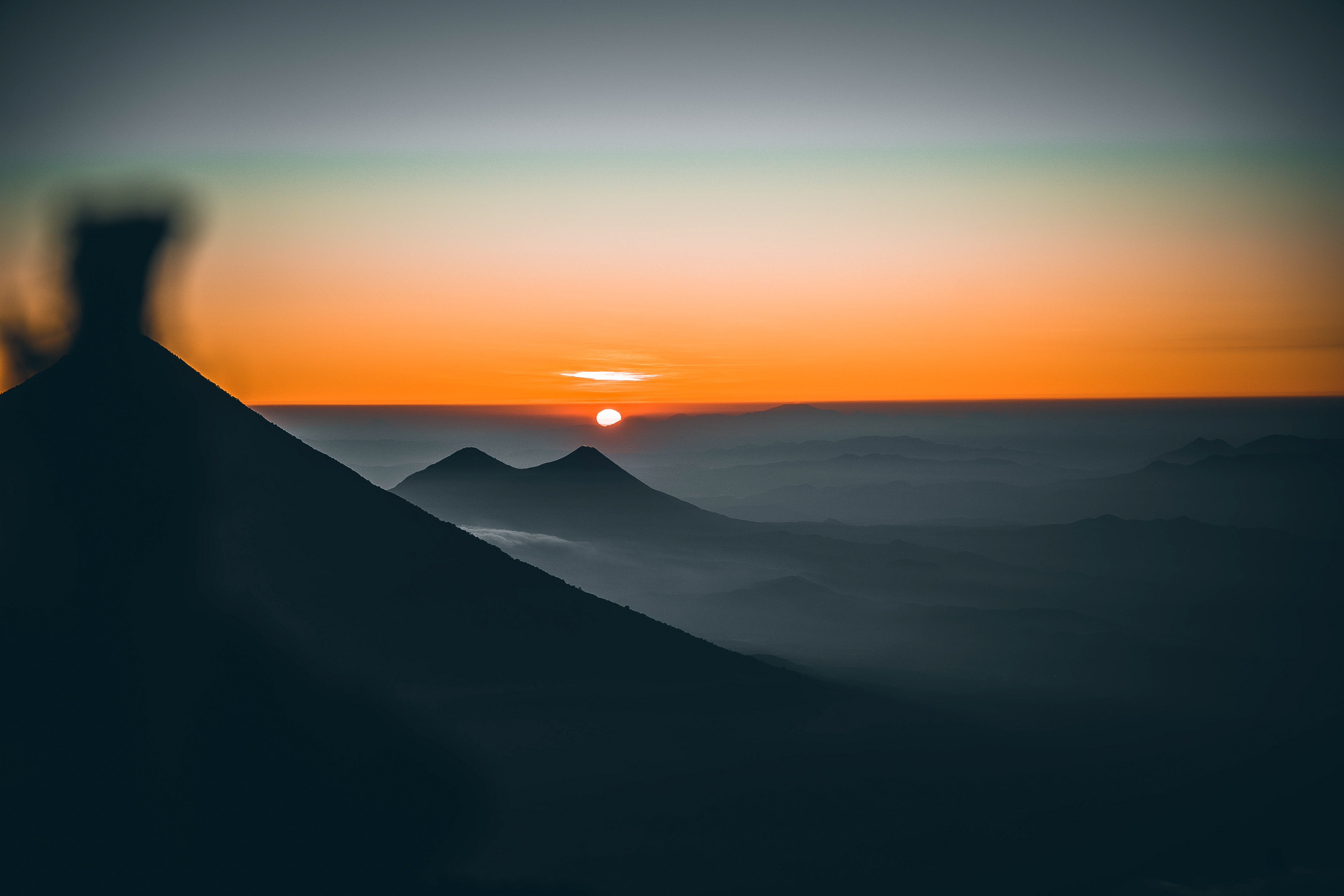Sunrise on volcan el Agua