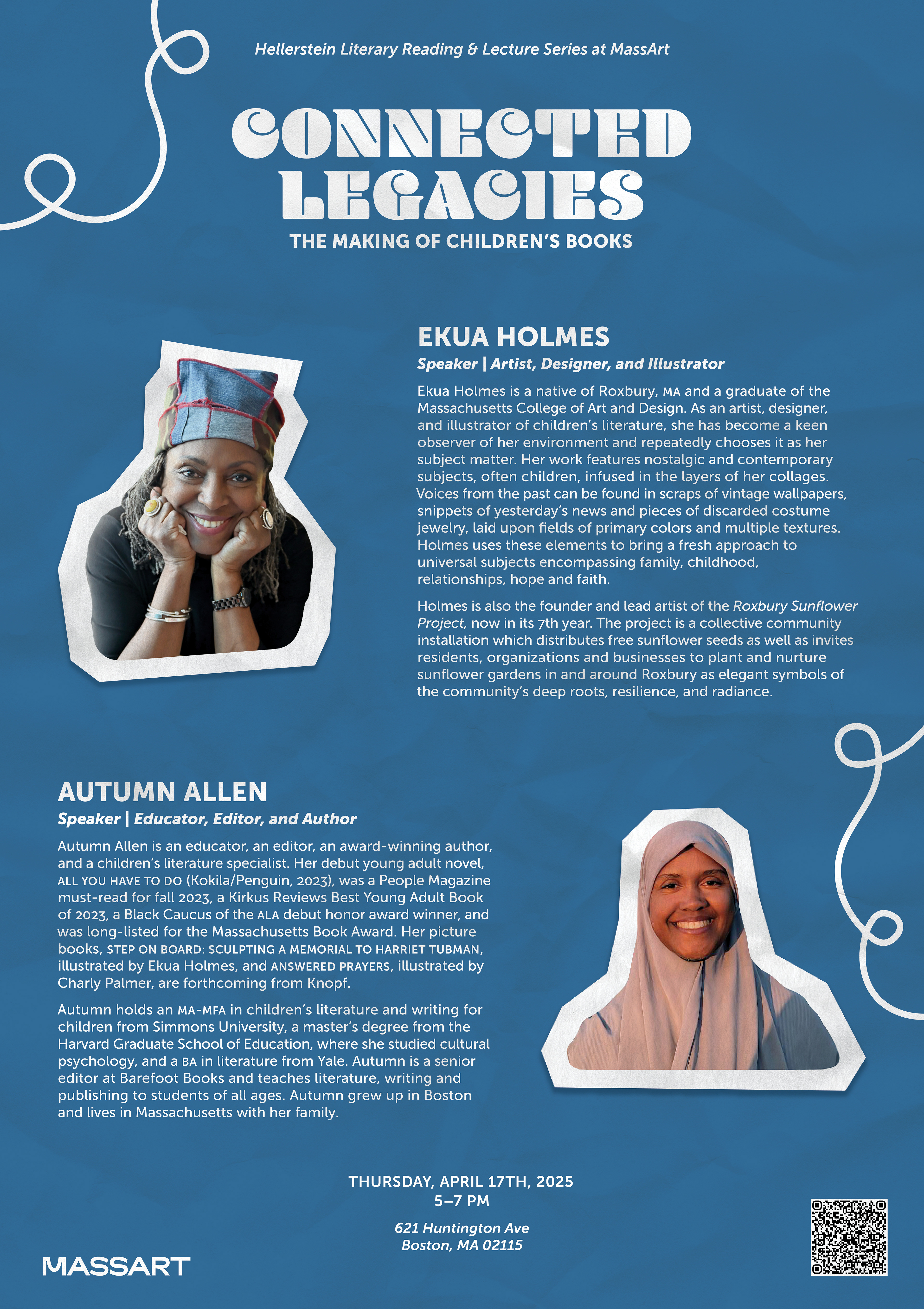 Event poster with speaker bios