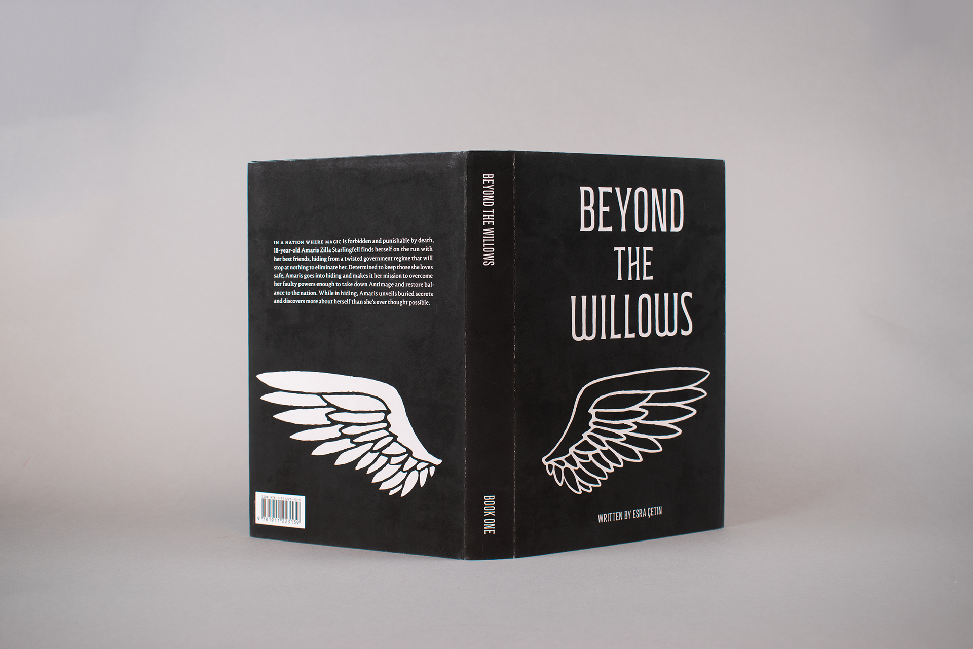 Book jacket fully opened