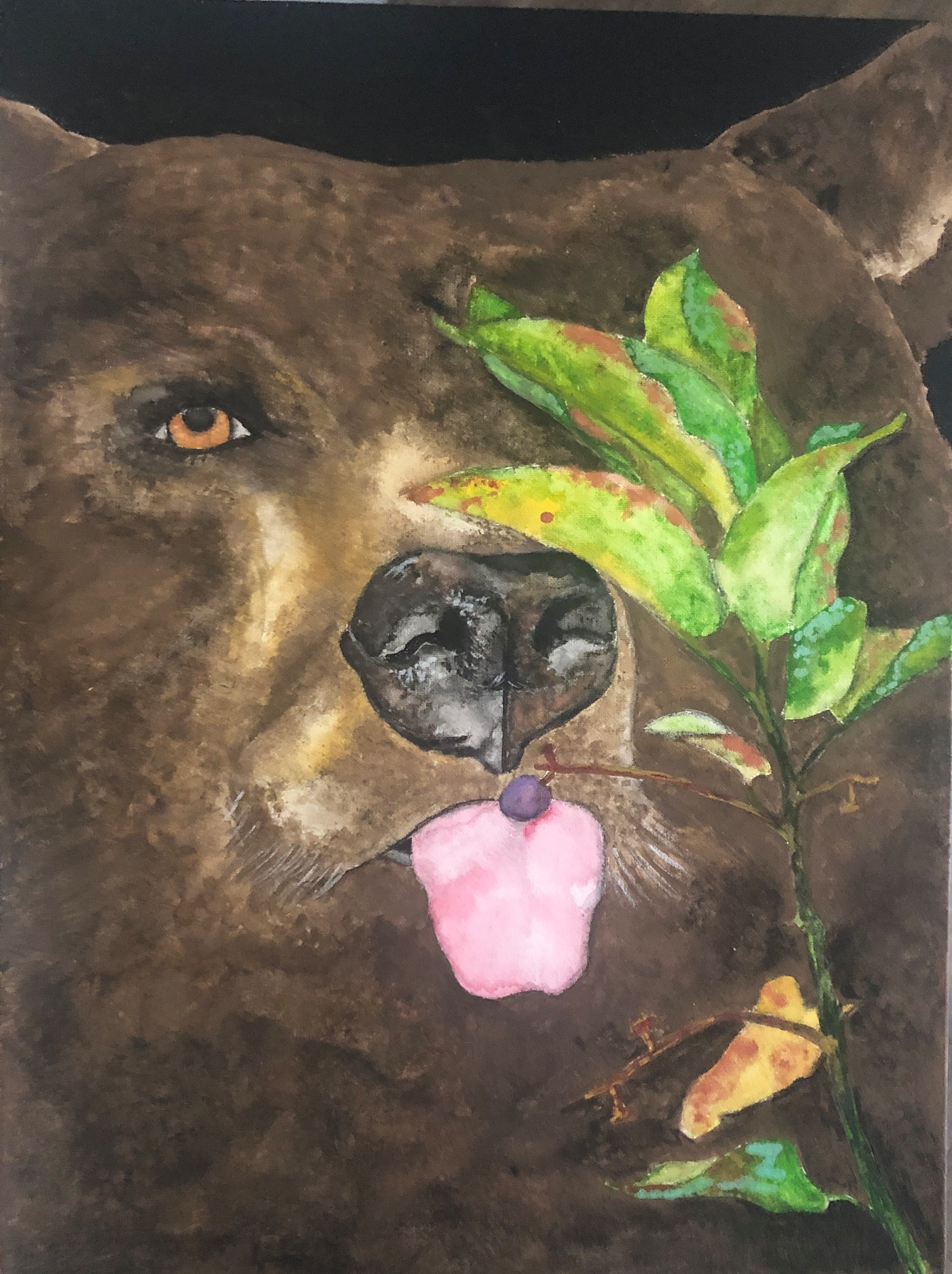 Huckleberry, Watercolor, 8"X10"