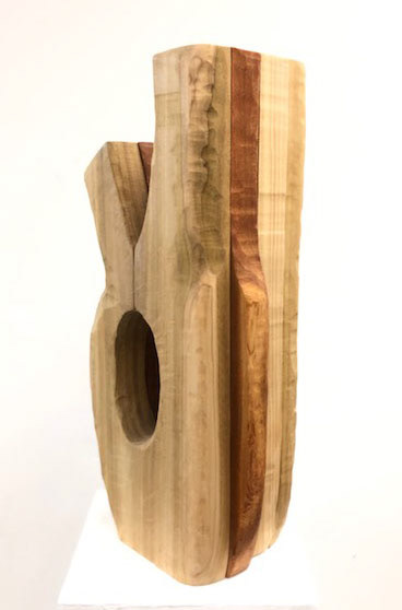 Hand cut on band saw, oscillating spindle sander and hand sand. Fished with linseed oil. 24'X12'