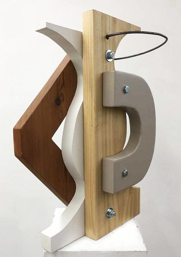 Wood is Poplar and Cedar, held together with metal screws, no glue.