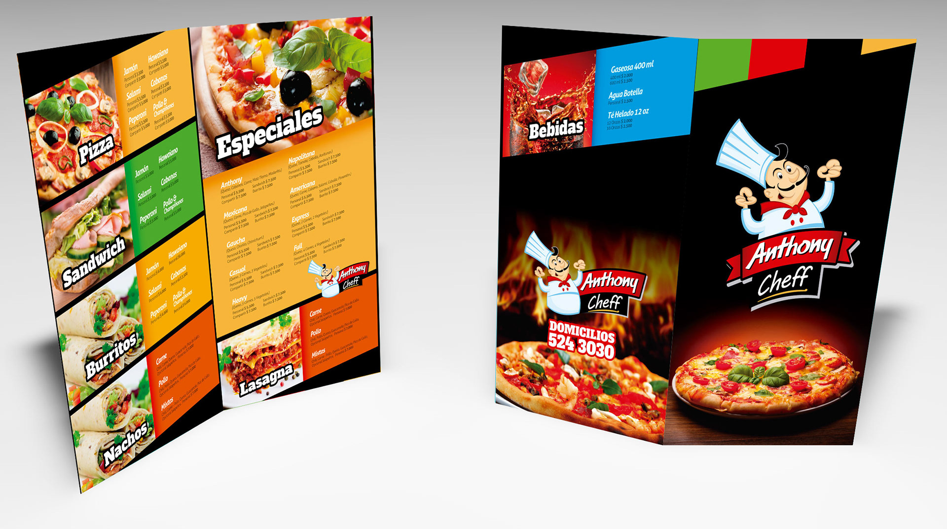 Anthony Pizza Menu