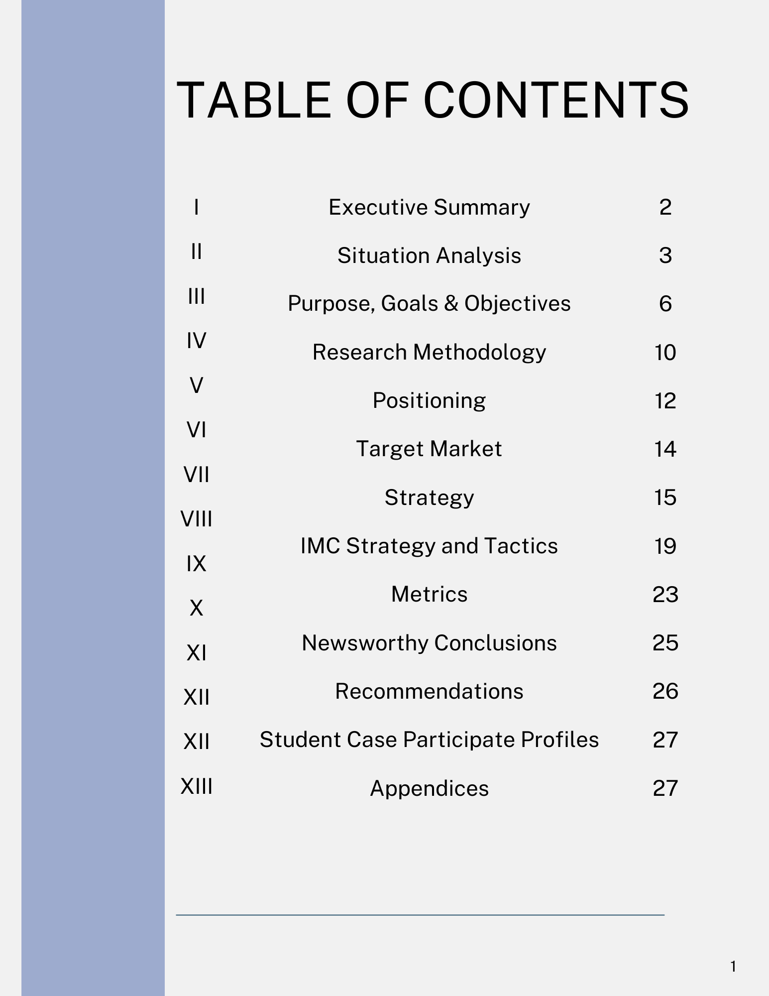 Table of Contents