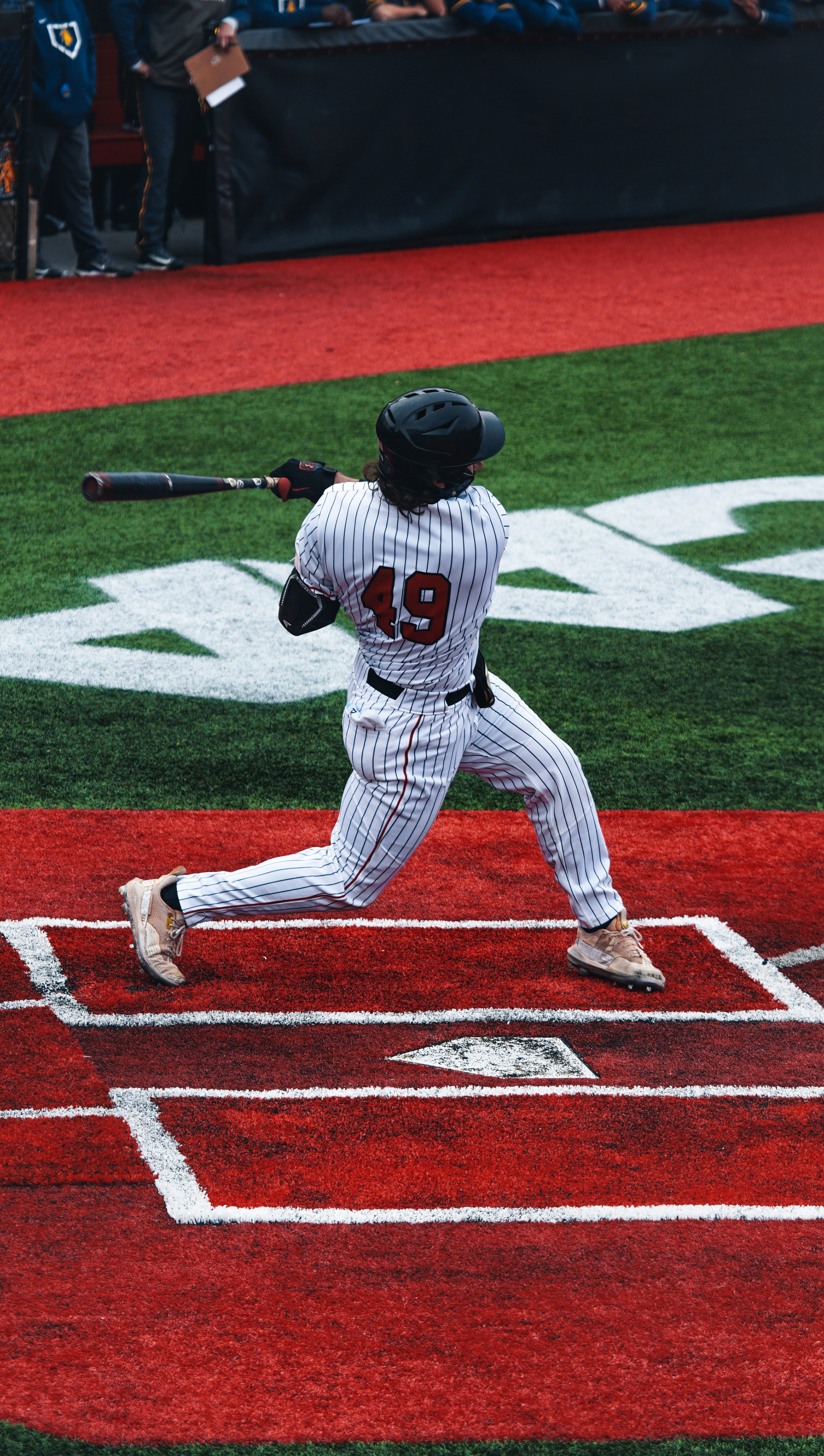 #49 Gregory Bozzo goes up to bat.