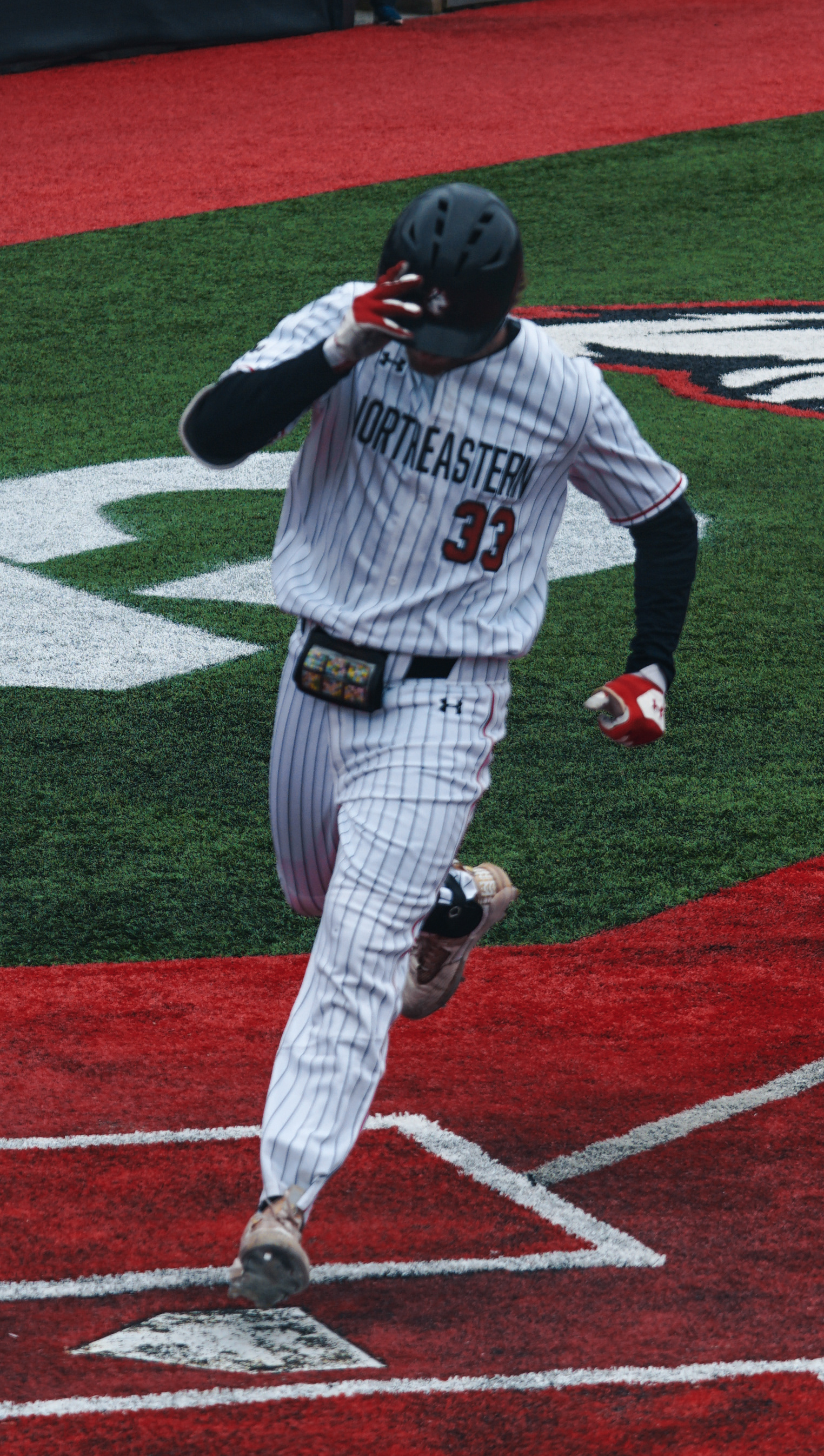 #33 Tyler MacGregor makes a home run.