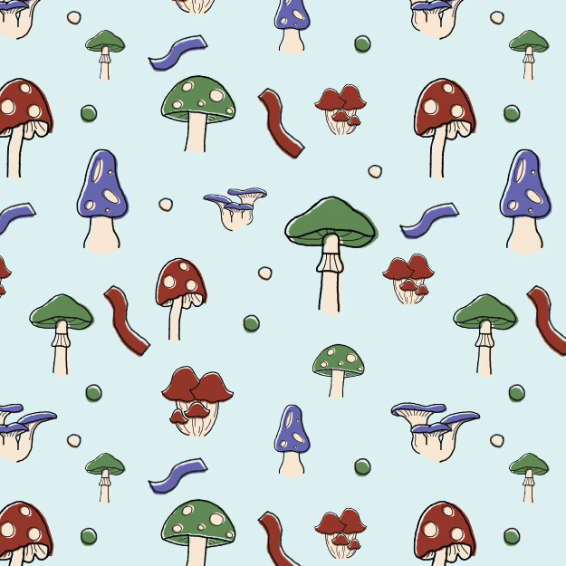 Part of a fall collection of critters and mushrooms.