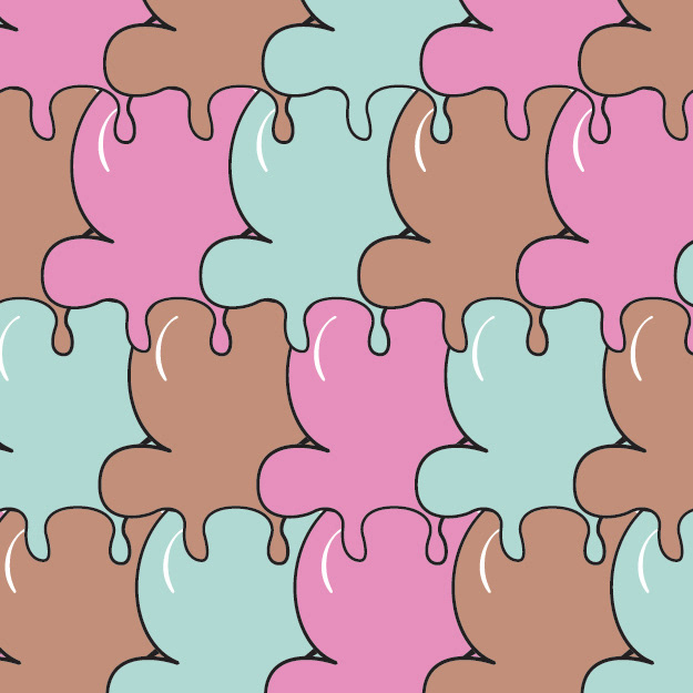Ice cream drips.