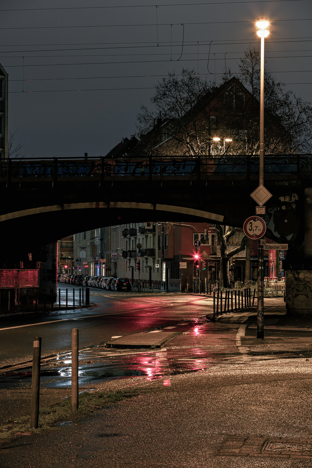 Lindenstraße (Bachemer Straße), aufgenommen Höhe Zülpicher Wall, Blick Richtung Ringe