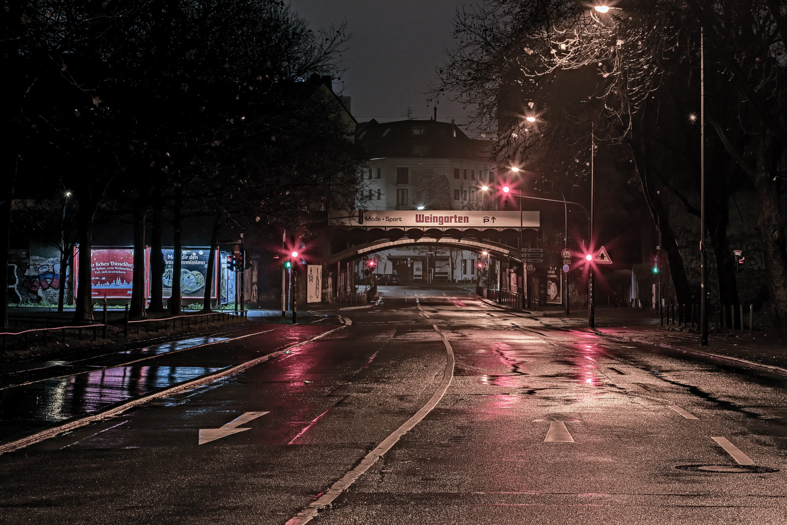 Vogelsanger Straße, aufgenommen Höhe Albrecht-Dürer-Platz, Blick Richtung Ringe