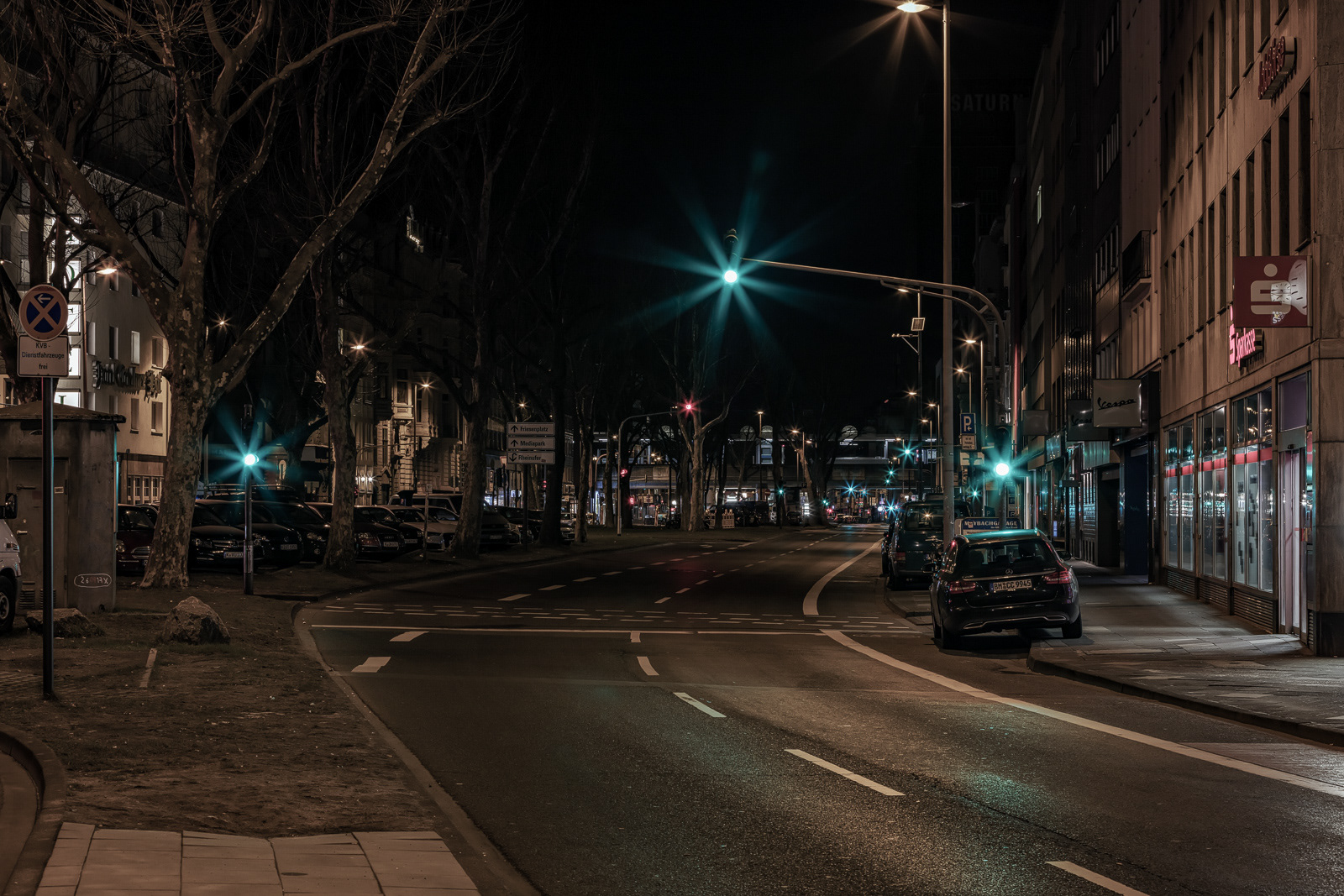 Hansaring, aufgenommen Ecke Ebertplatz, Blick Richtung Kaiser-Wilhelm-Ring