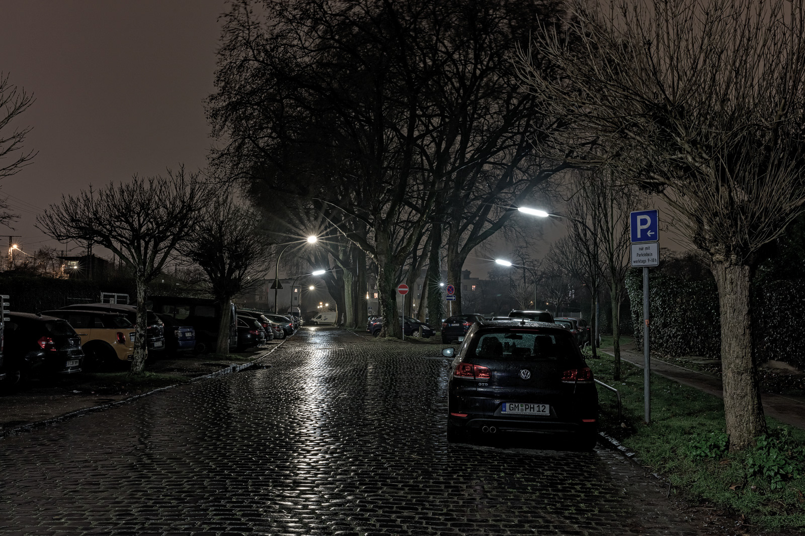 Schmalbeinstraße, aufgenommen aus Richtung Vogelsanger Straße, Blick Richtung Aachener Straße
