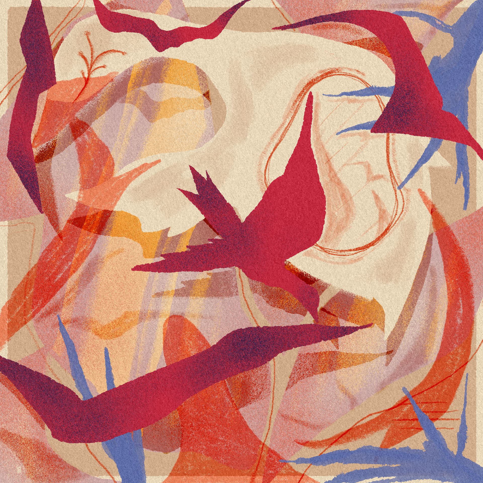 "true self" (2026)  2000x2000 px - digital illustration commissioned for ACTZ, themed "mirror"