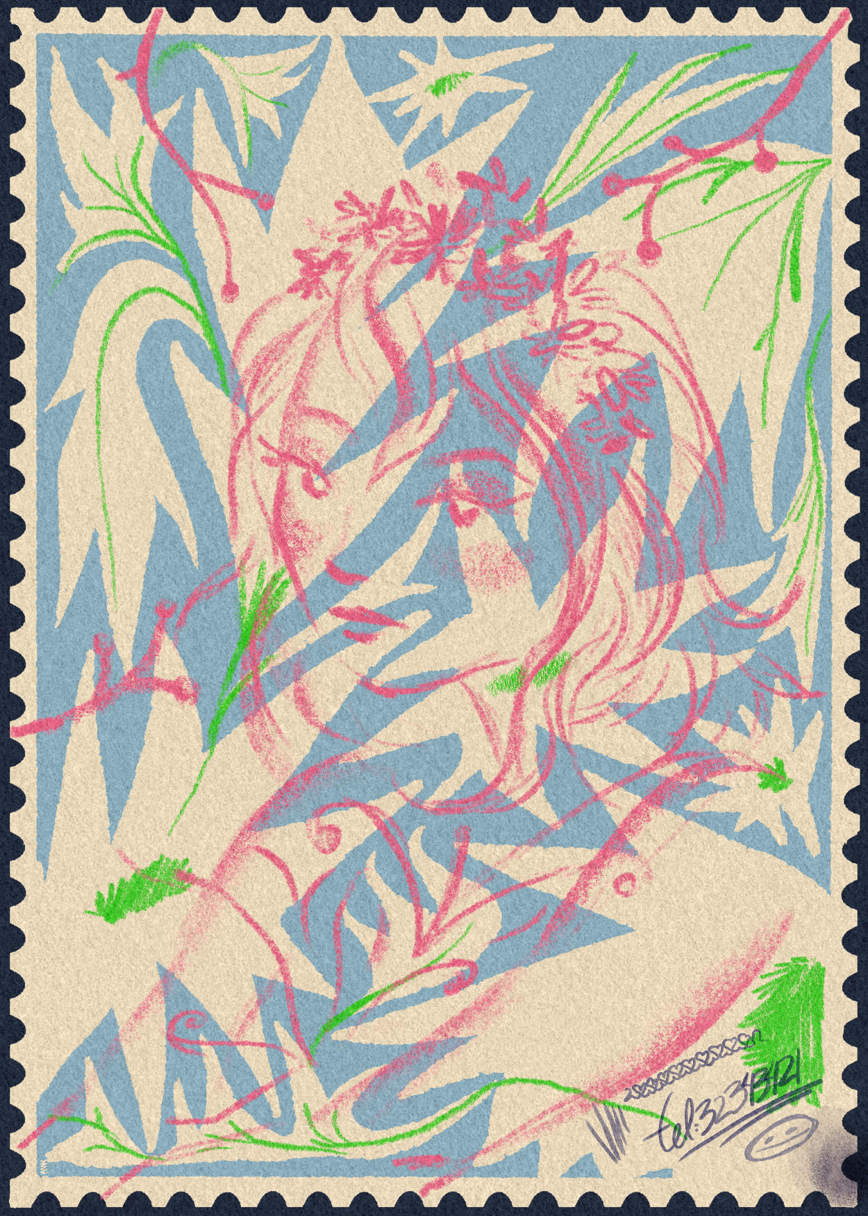 ruined stamp