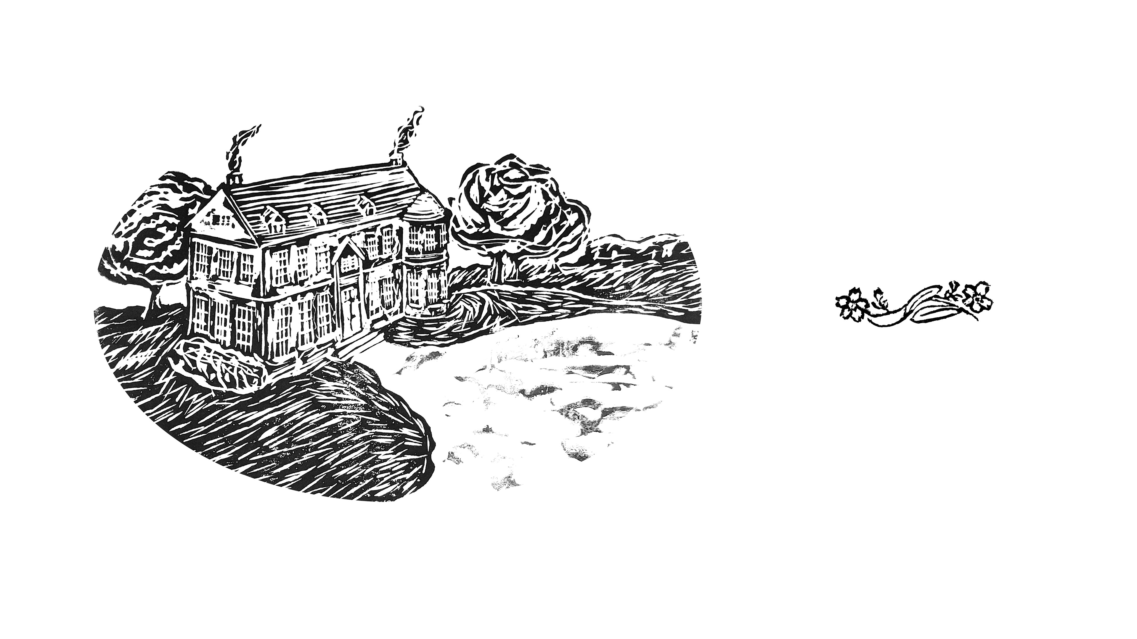 Final Linoprints of Chapter Heading Illustration and Transition Illustration
