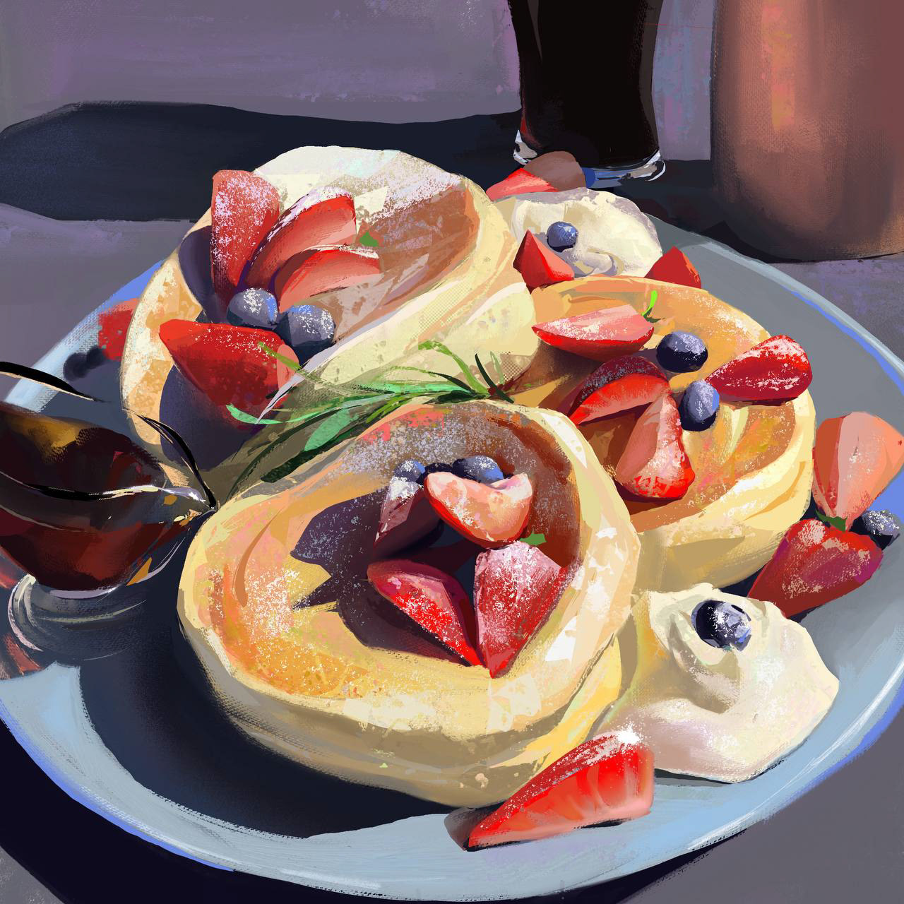 "He doesn't share food."