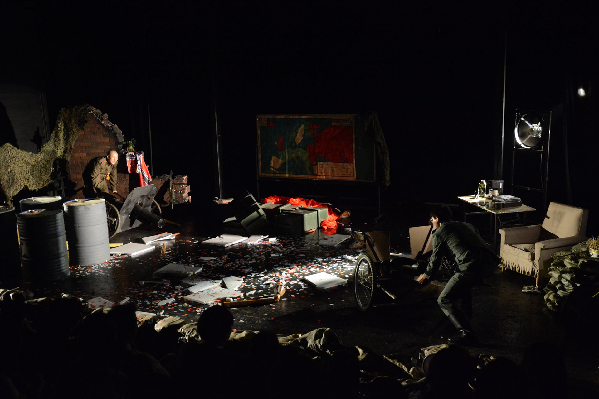 The stage of the drama ‘War Chess Club’.