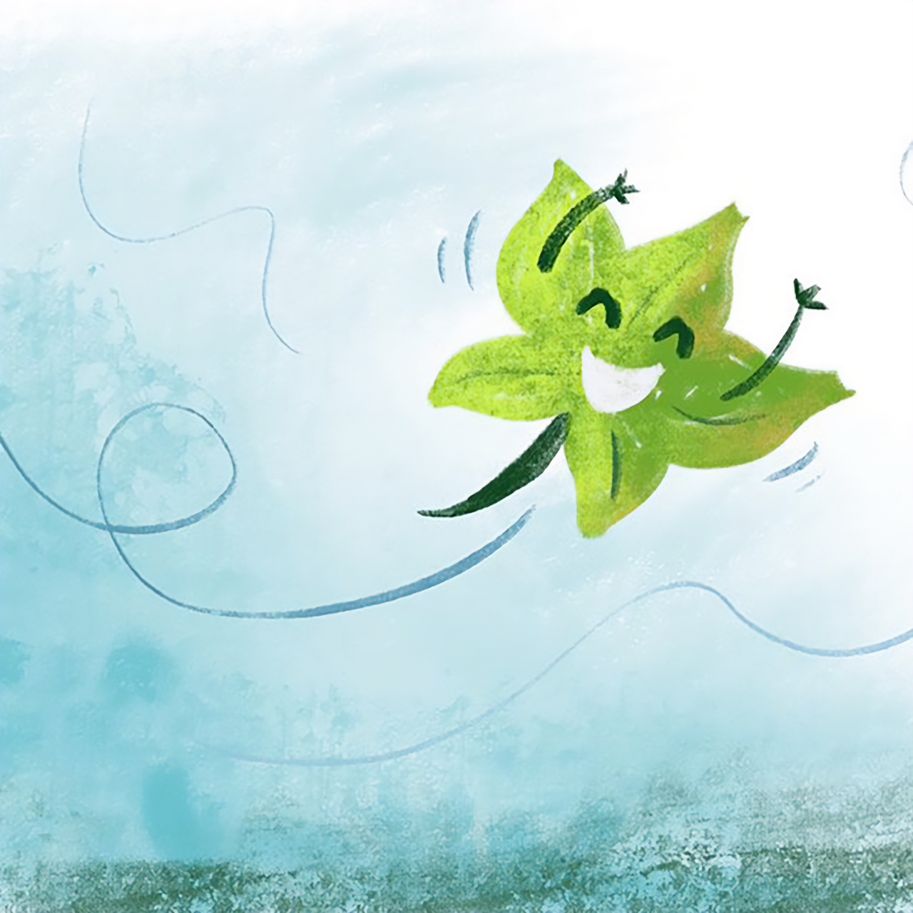 Leaf in the wind