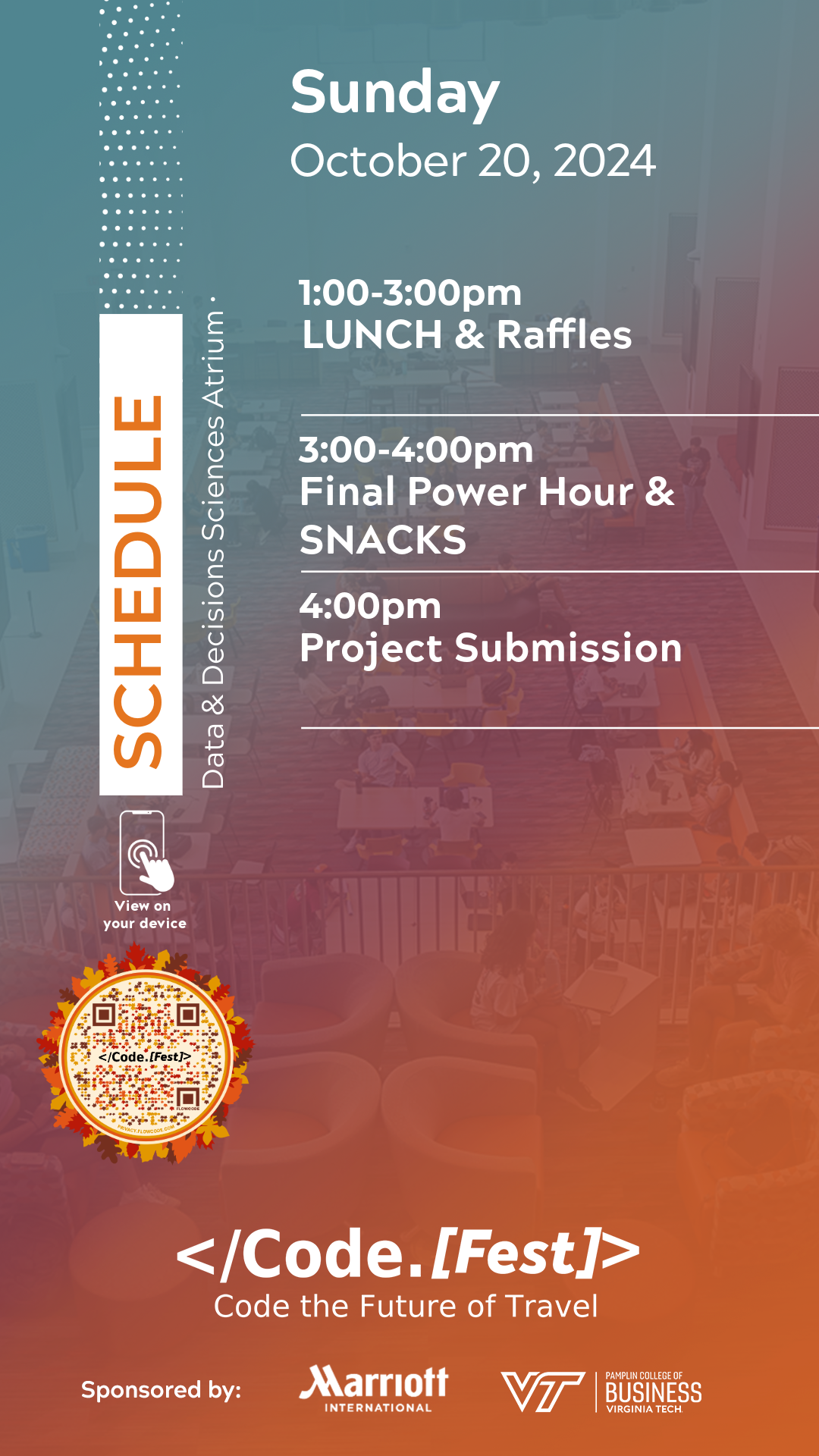 Sunday event schedule as displayed on the event website