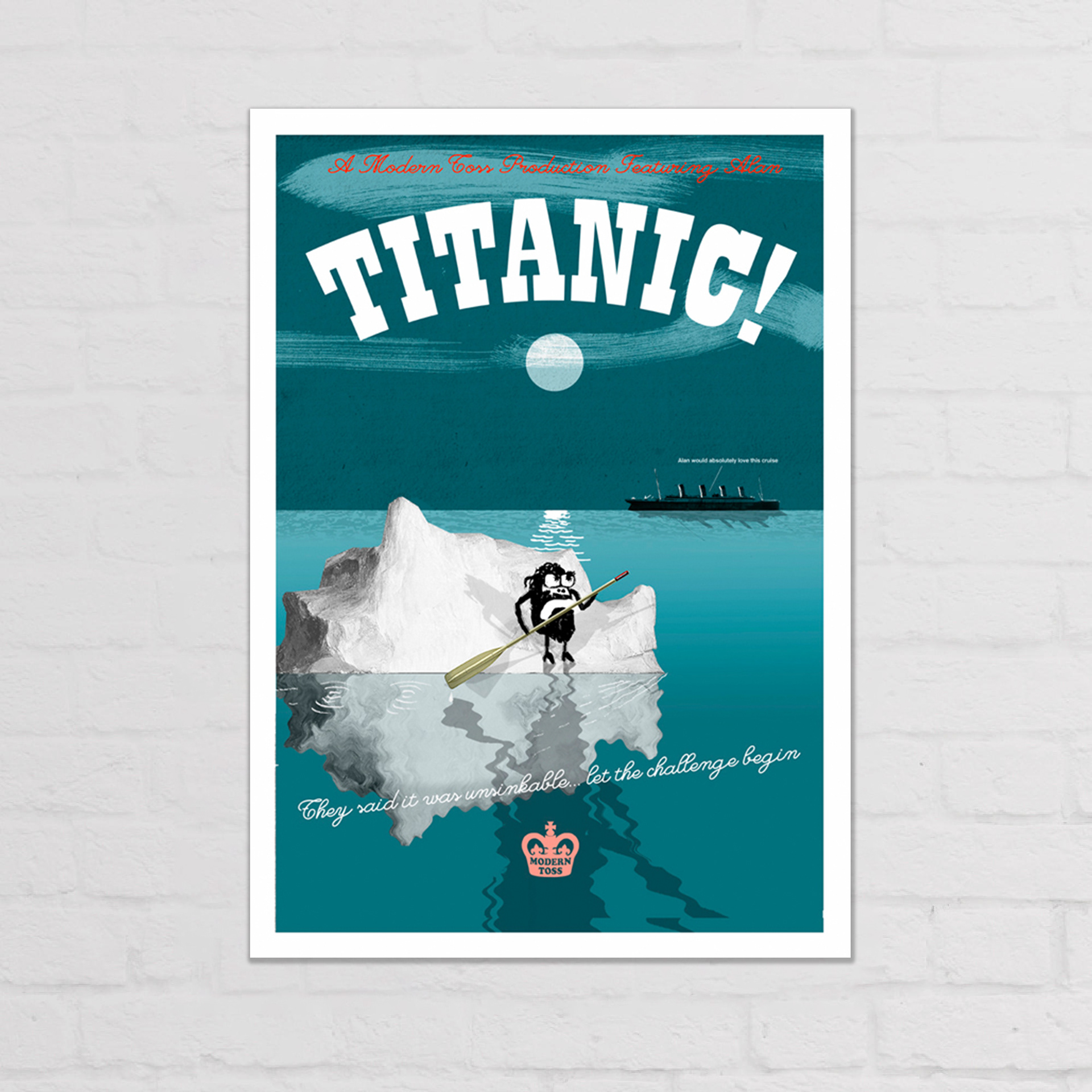'Alan Titanic' Screen print. (Not available for sale).