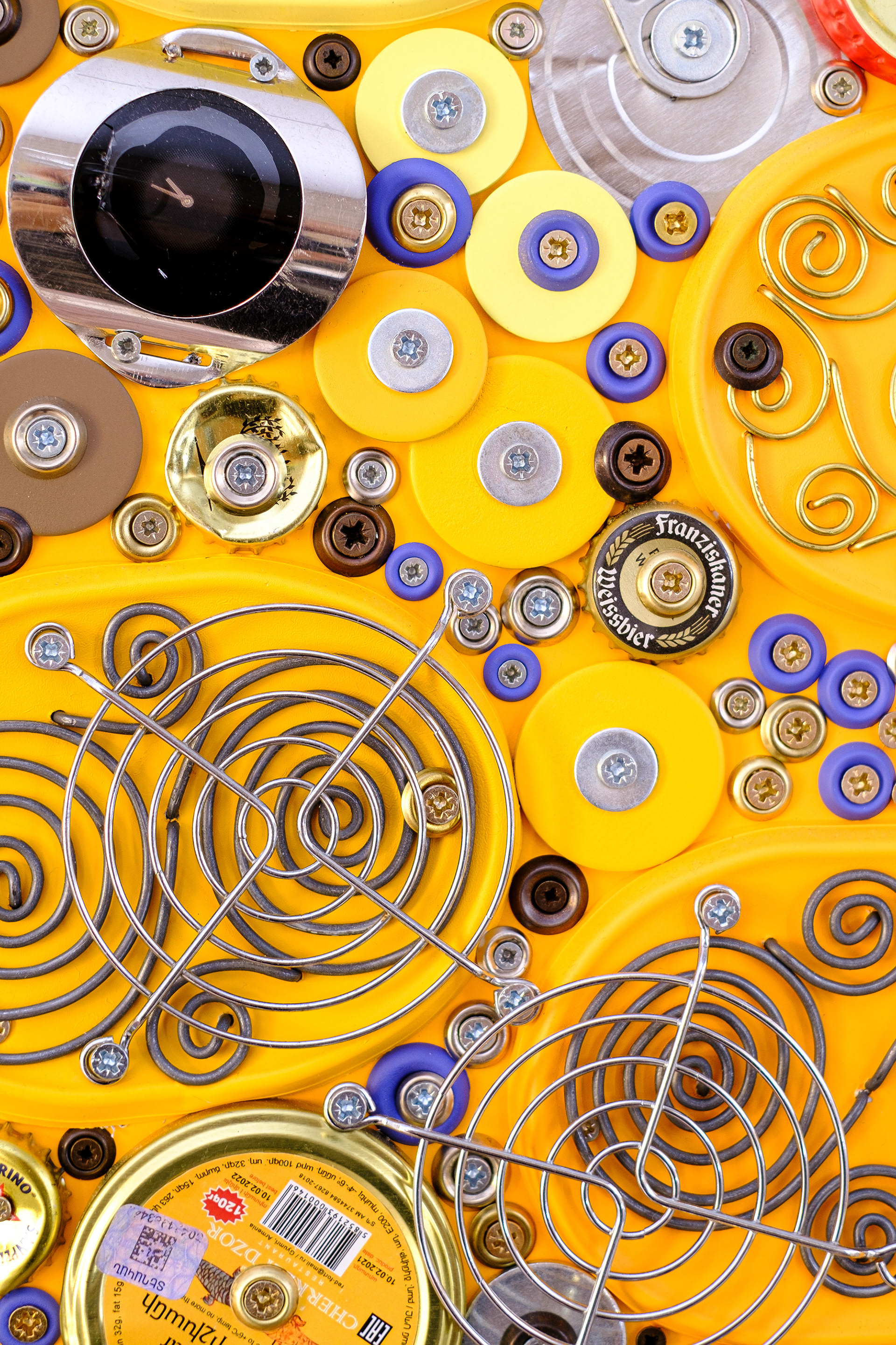 Mediterranean Pattern - upcycled materials assemblage