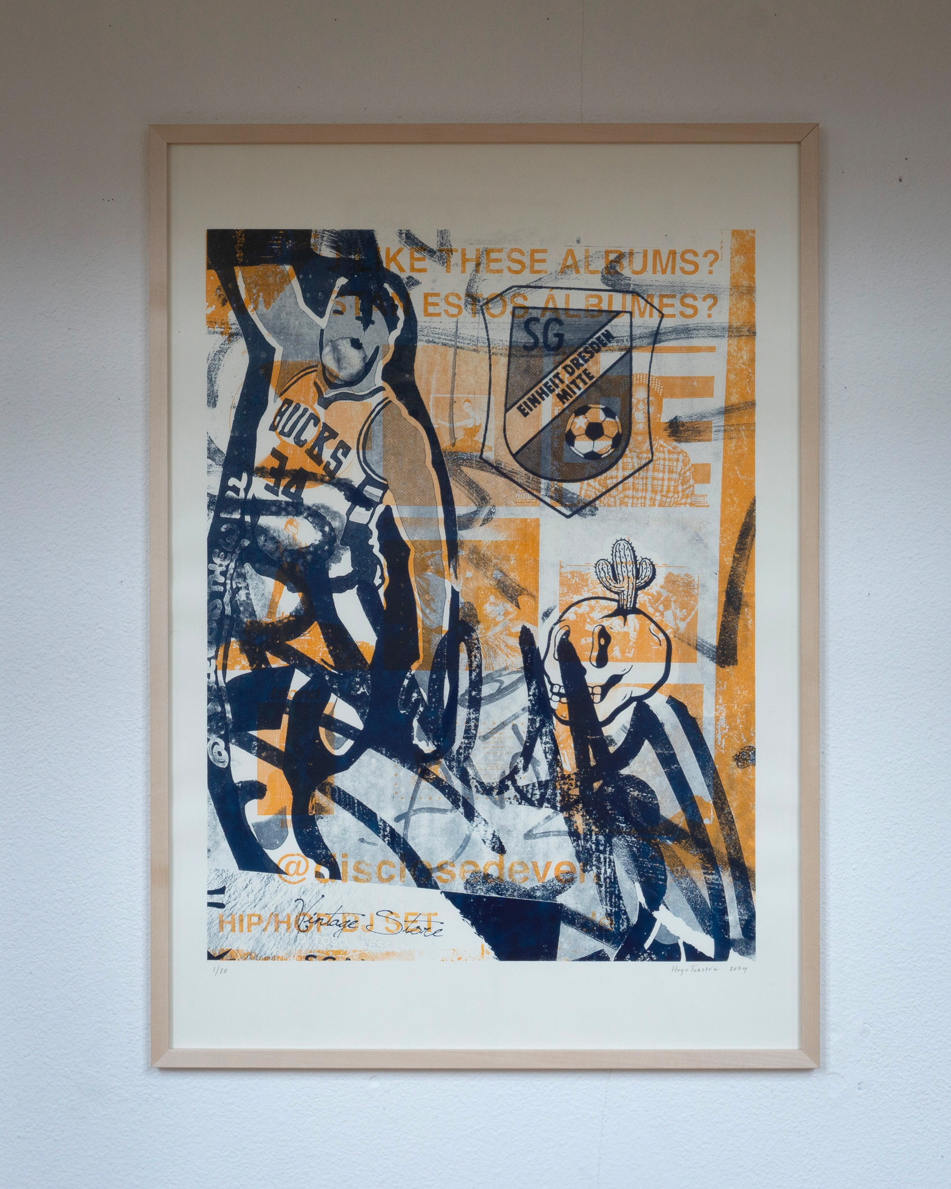 WALL #3 (2024), Silkscreen on paper, 100 x 70 cm