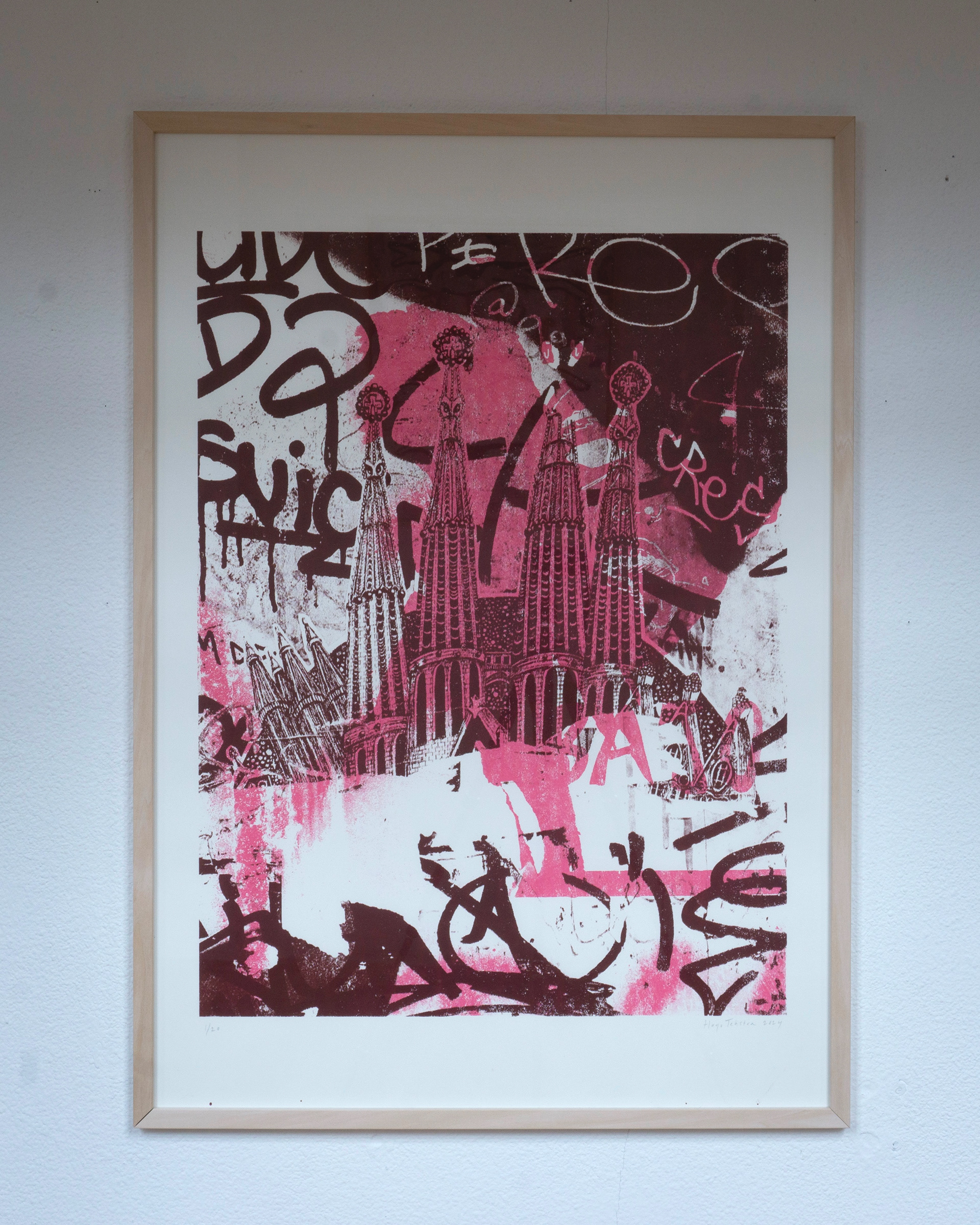 WALL #1 (2024), Silkscreen on paper, 100 x 70 cm