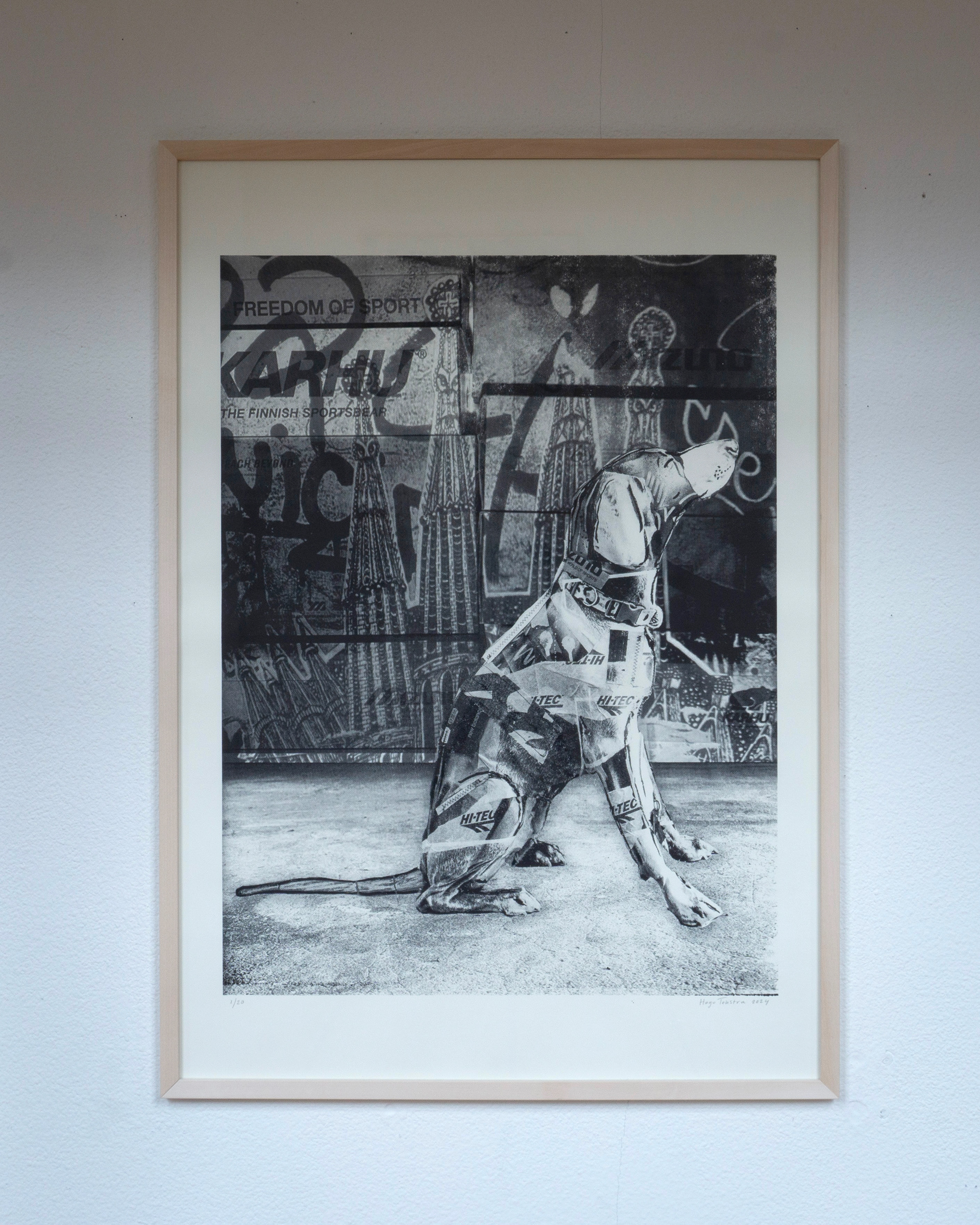 DOG #1 (2024), Silkscreen on paper, 100 x 70 cm