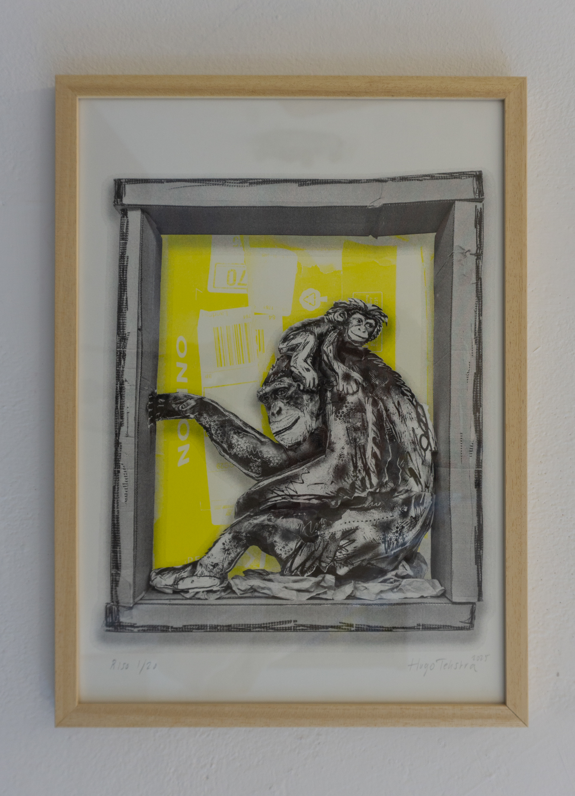 Chimpansee (2025), Riso on paper, 29,7 x 42 cm