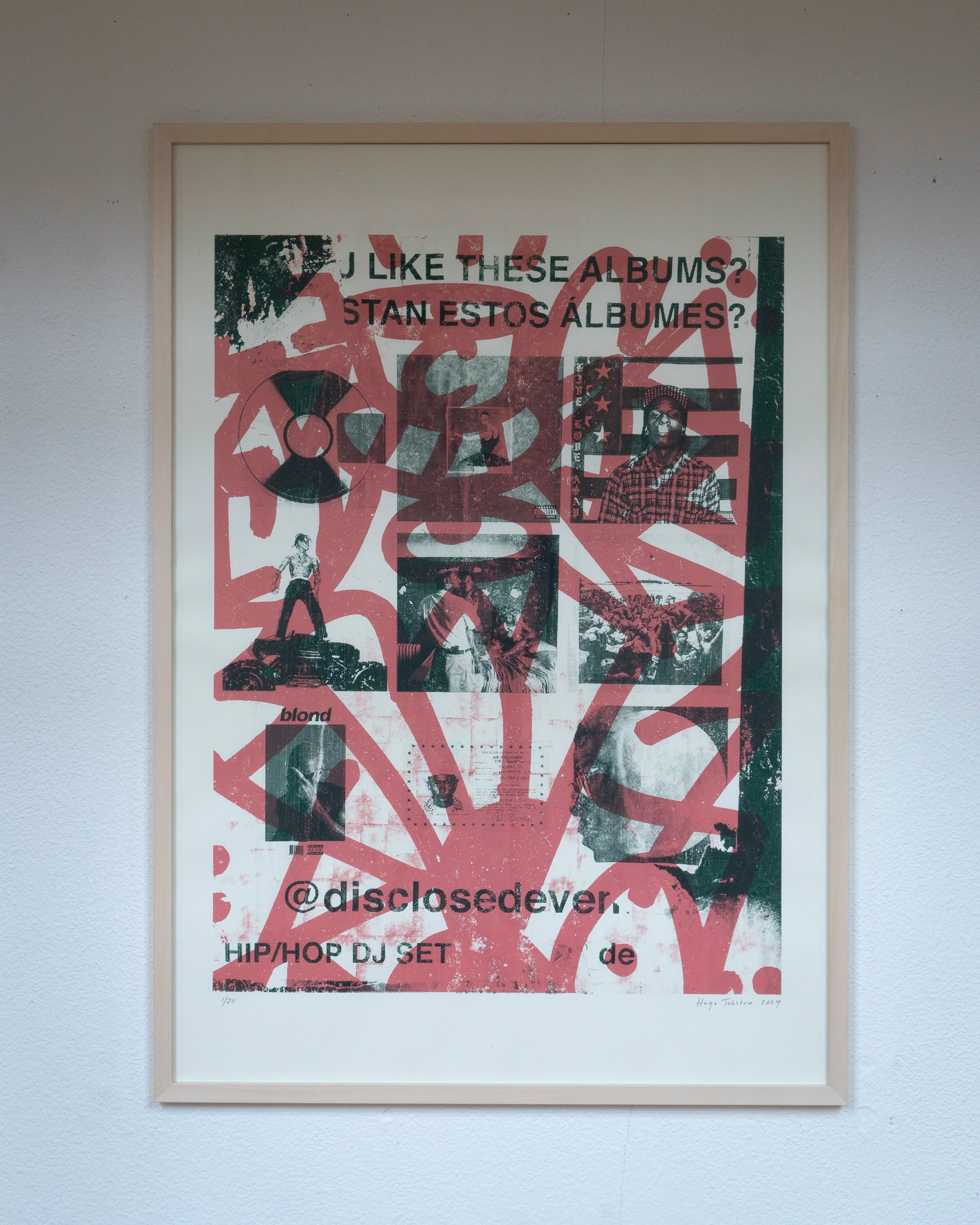 WALL #5 (2024), Silkscreen on paper, 100 x 70 cm