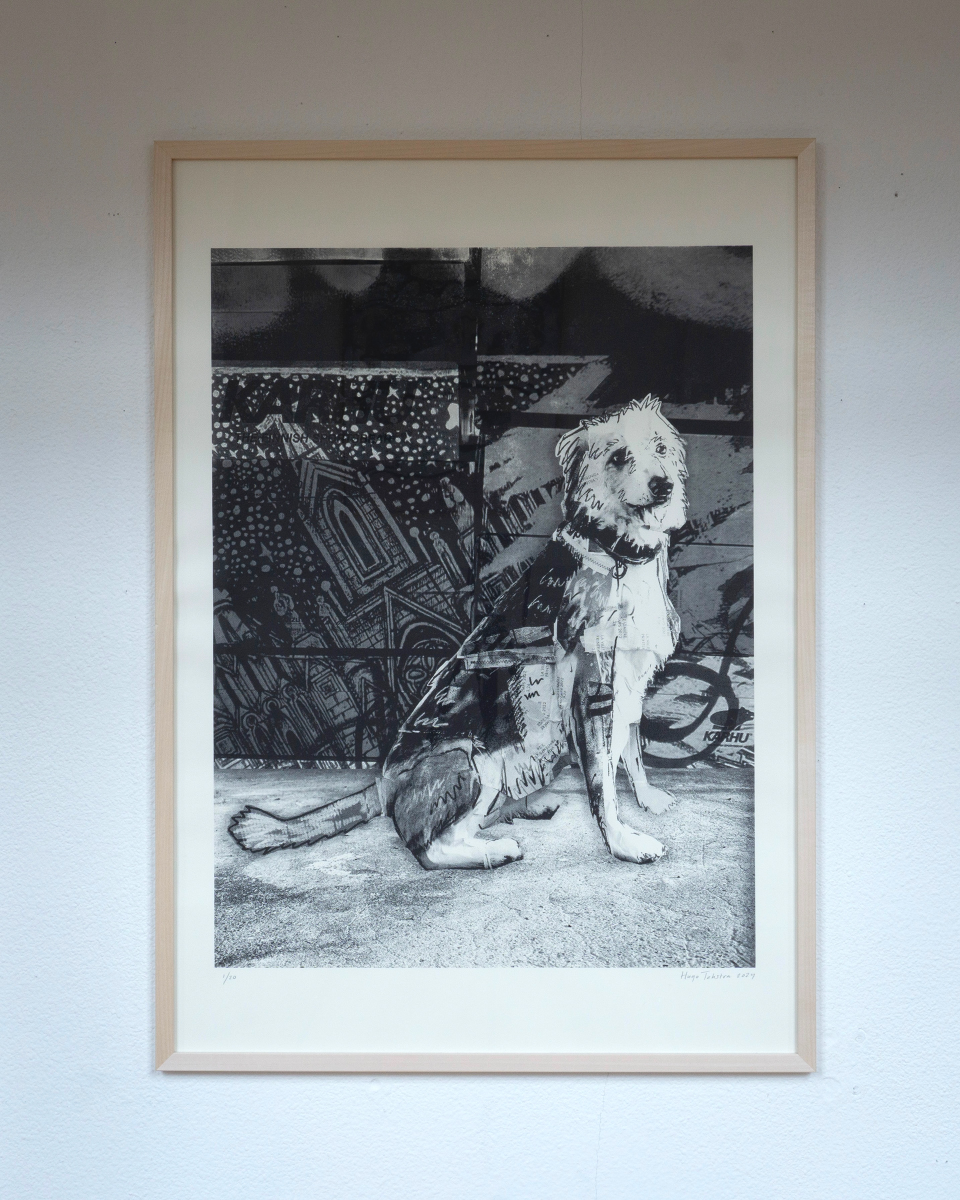DOG #2 (2024), Silkscreen on paper, 100 x 70 cm