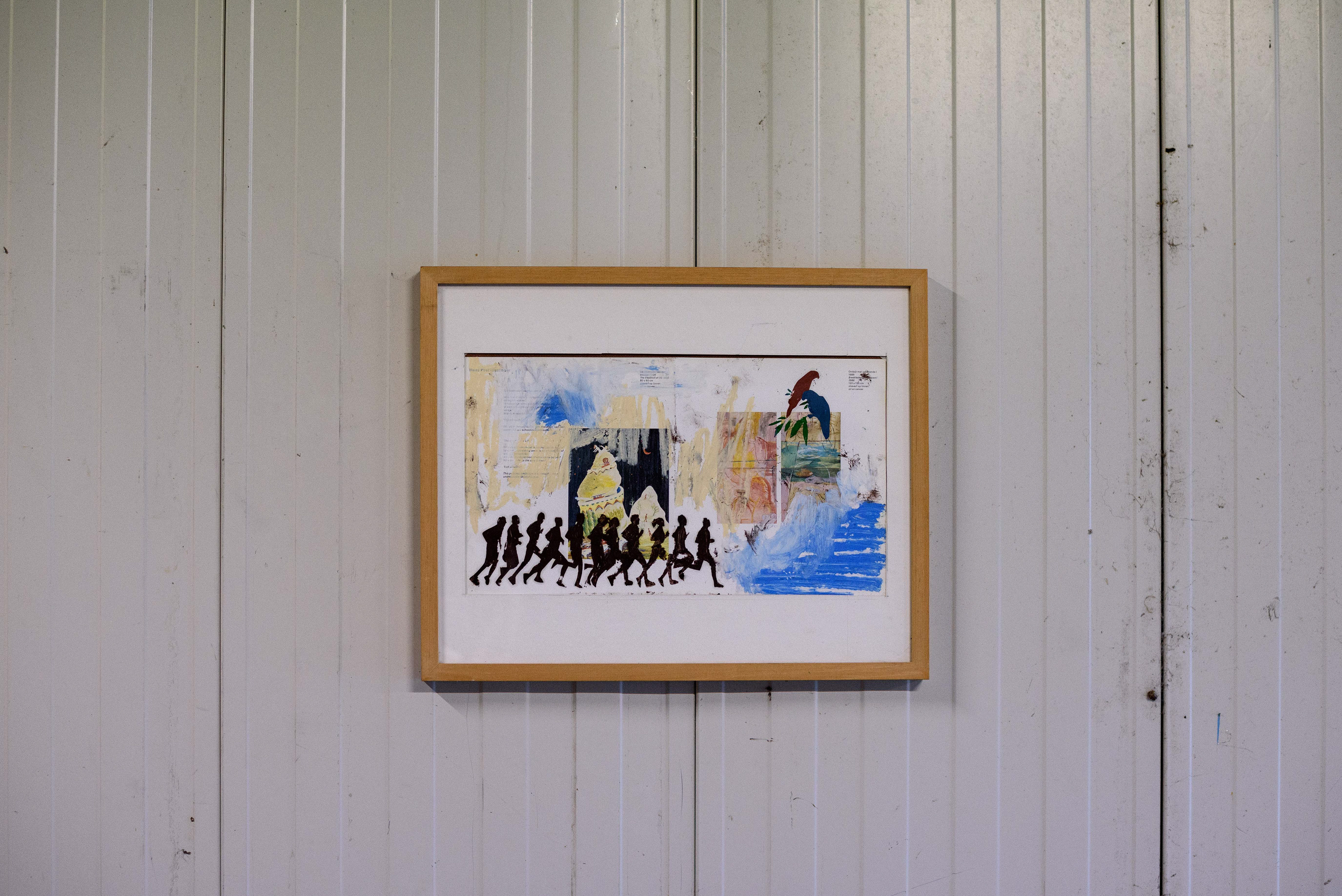 MARATHON (2024), Oil stick on paper, 50 x 40 cm