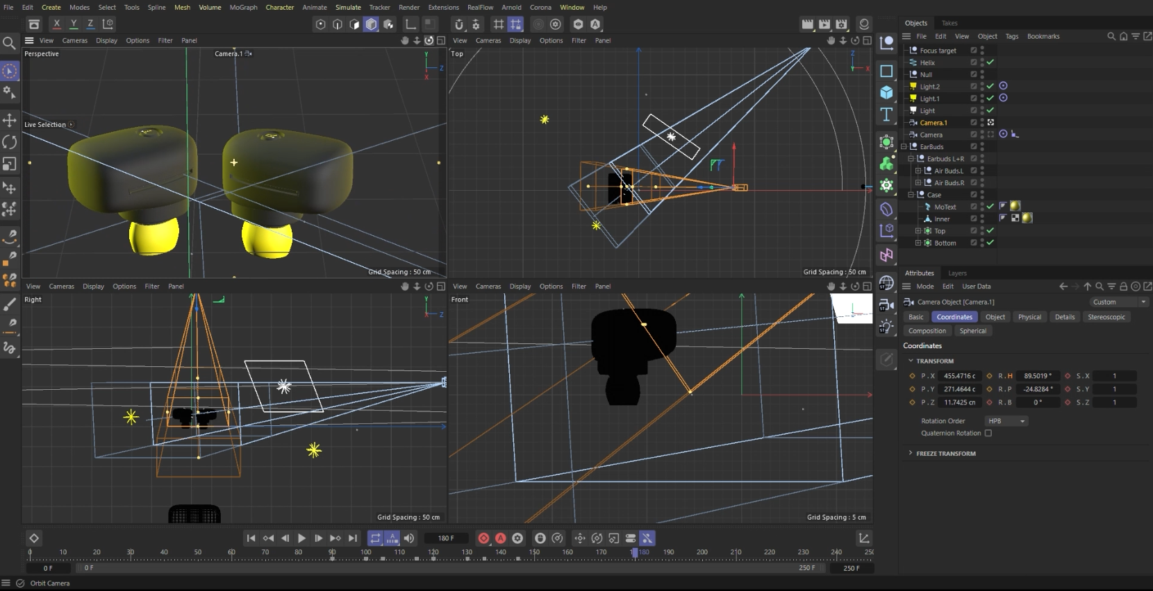 Adjusting the camera movement according to the requirement