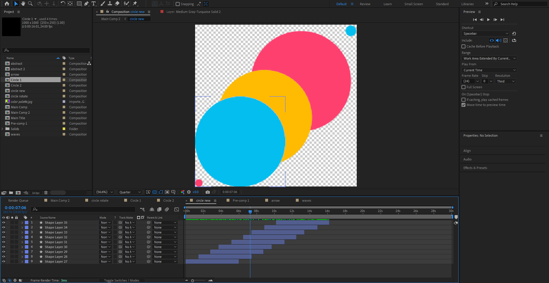 More different coloured circles to create a balloon pop effect