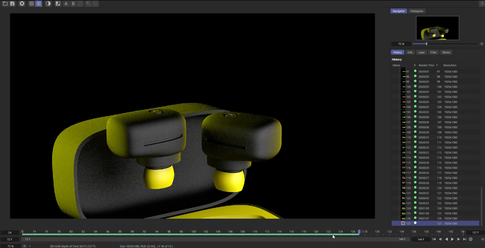 Earbuds Float render