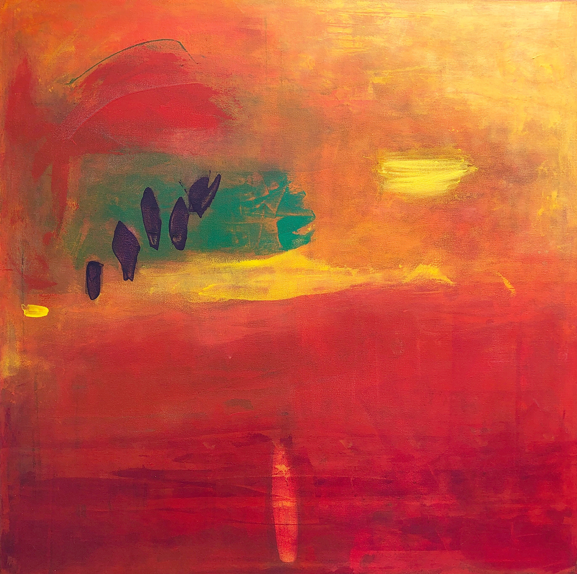Spark of Life, acrylic on stretched canvas, 36x36 inches