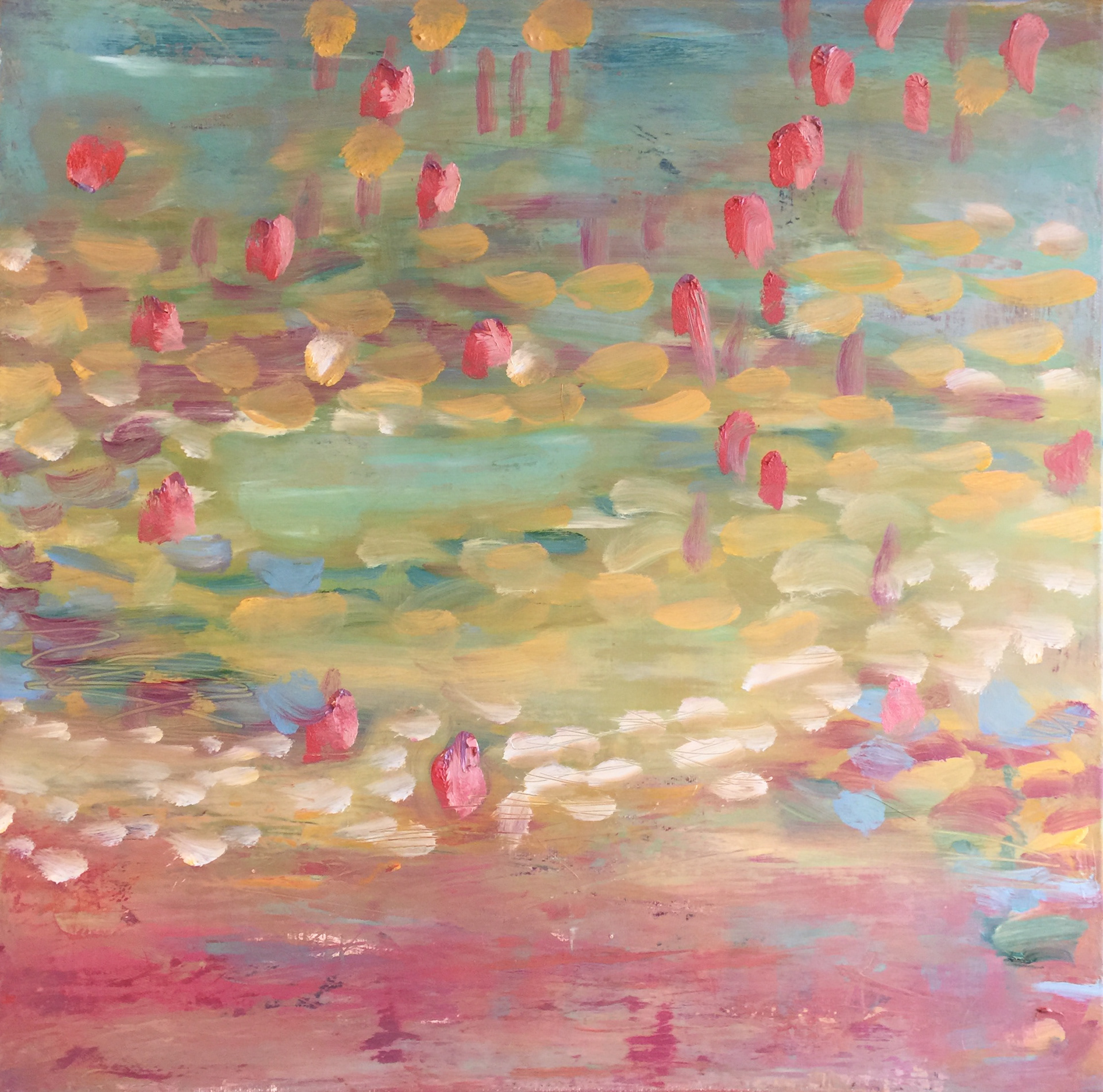 Petals and Ash, oil on stretched canvas, 24x24 inches
