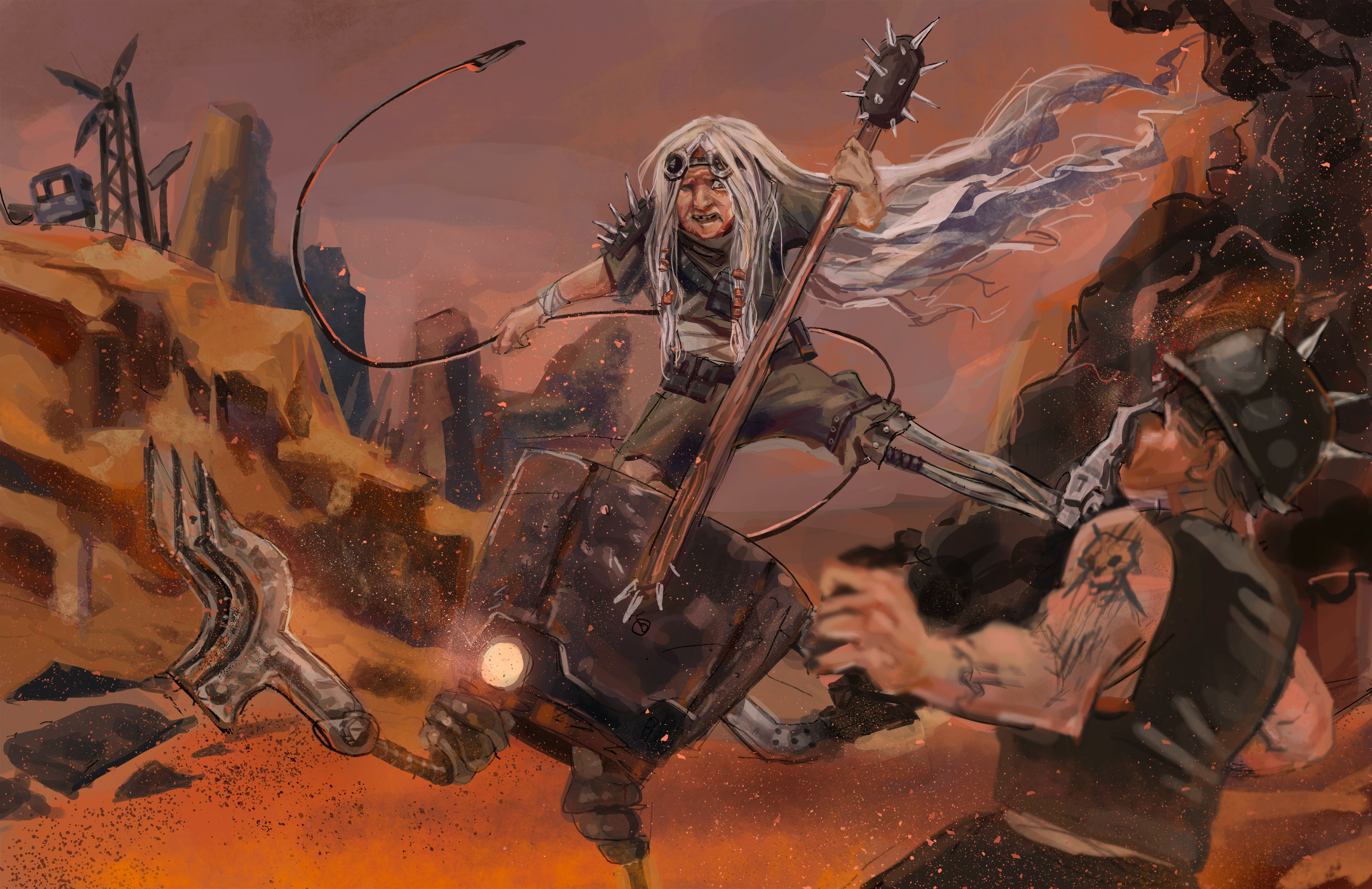 Wasteland inspired Baba Yaga concept rendered