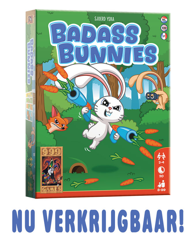 Kaartspel Badass Bunnies met illustraties van Tom Illustrations