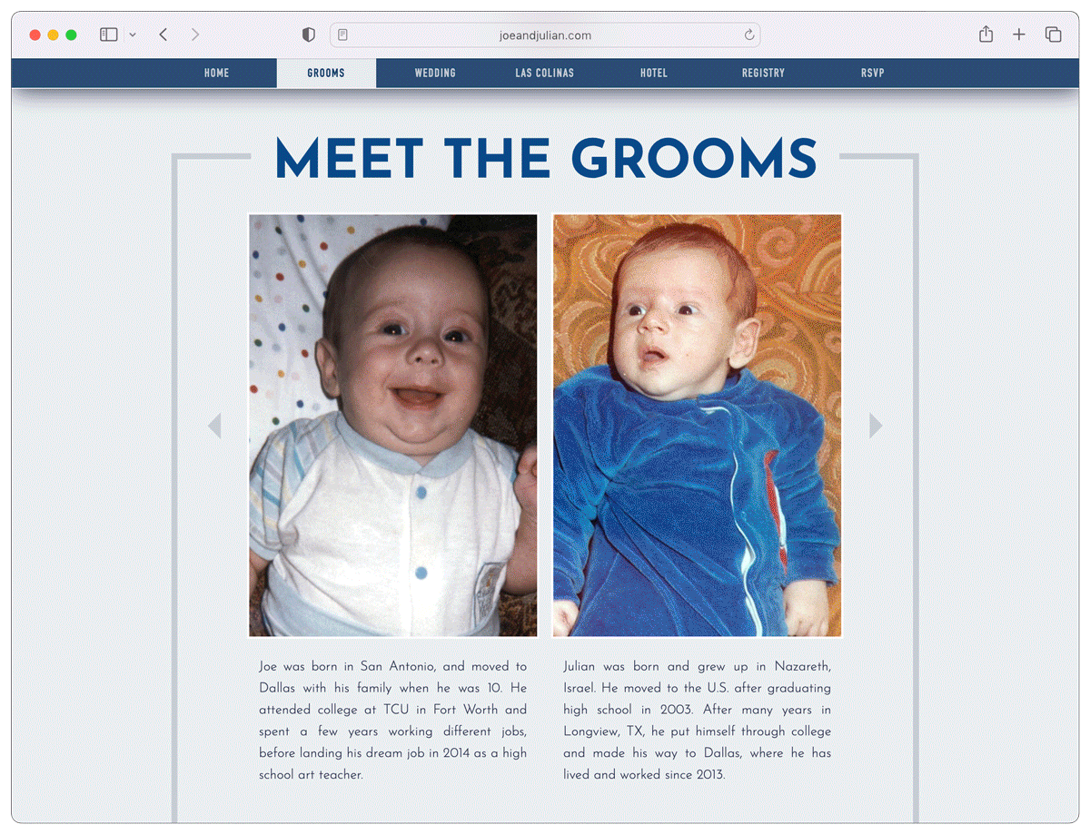 Animation depicting scrolling double slideshow.