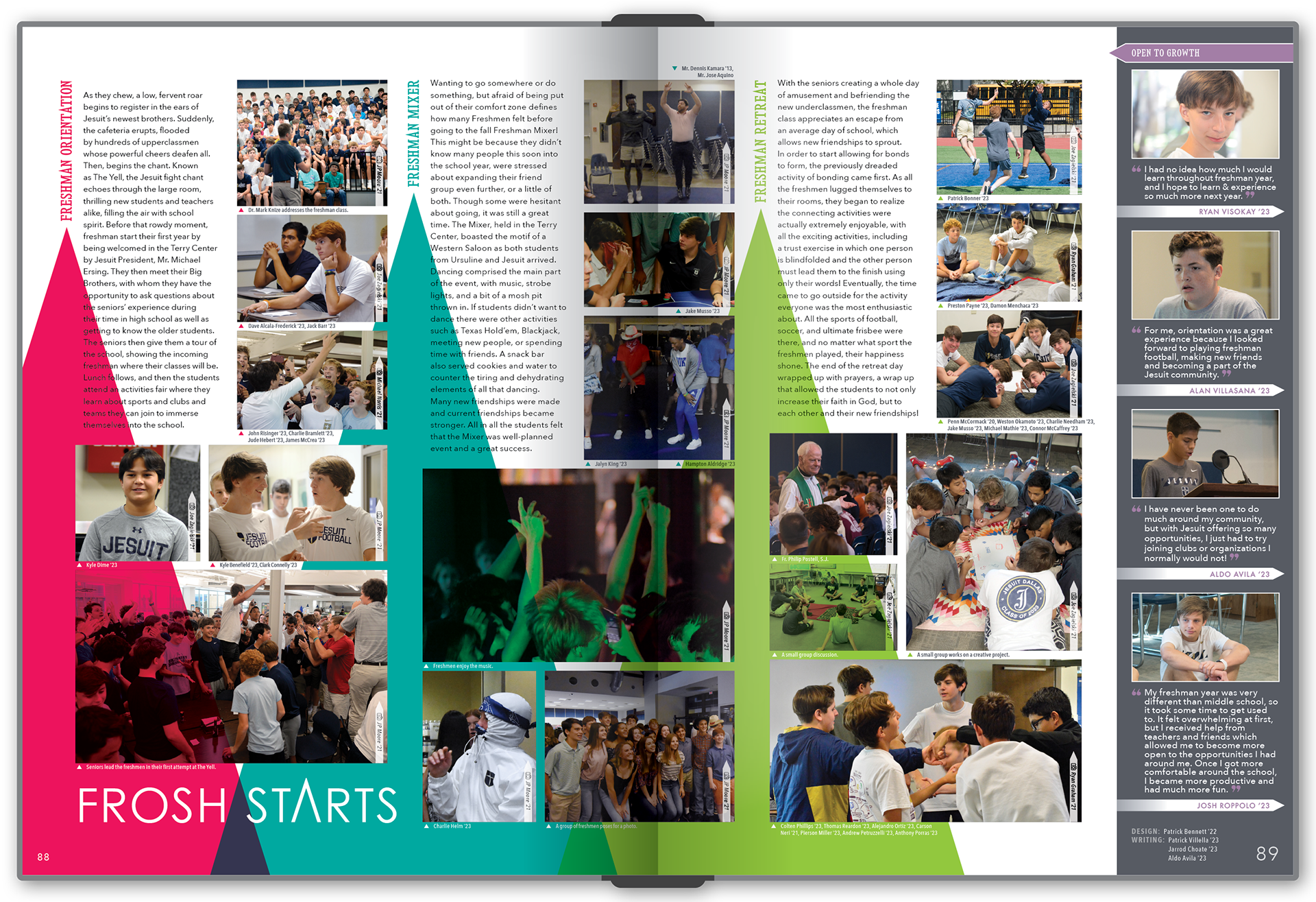 "Freshman Experience" Spread