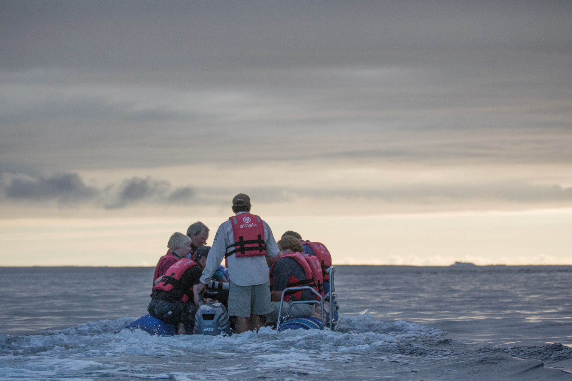 Travelling in a panga.