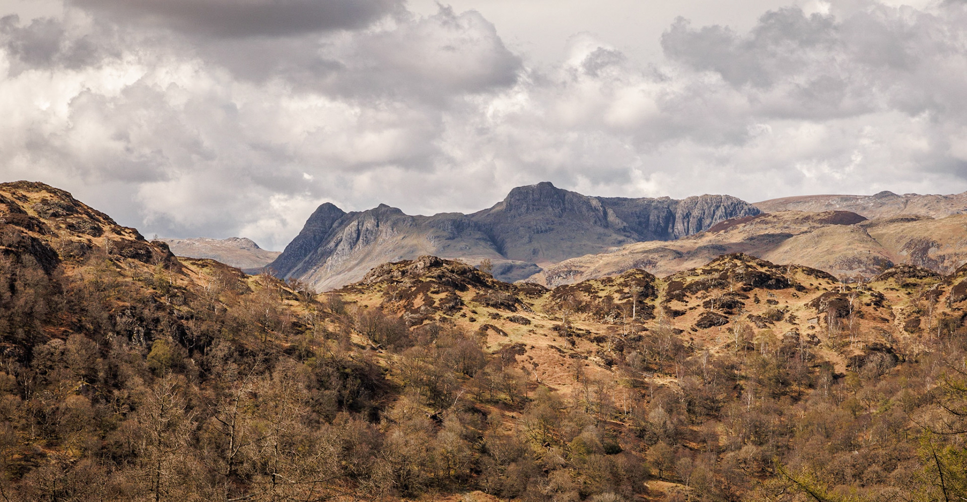 The Langdales from Tarn Haws