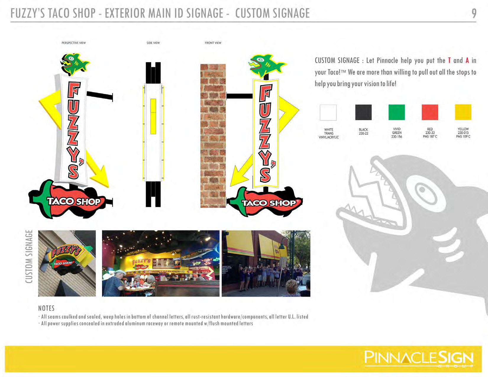 Option for Custom signage