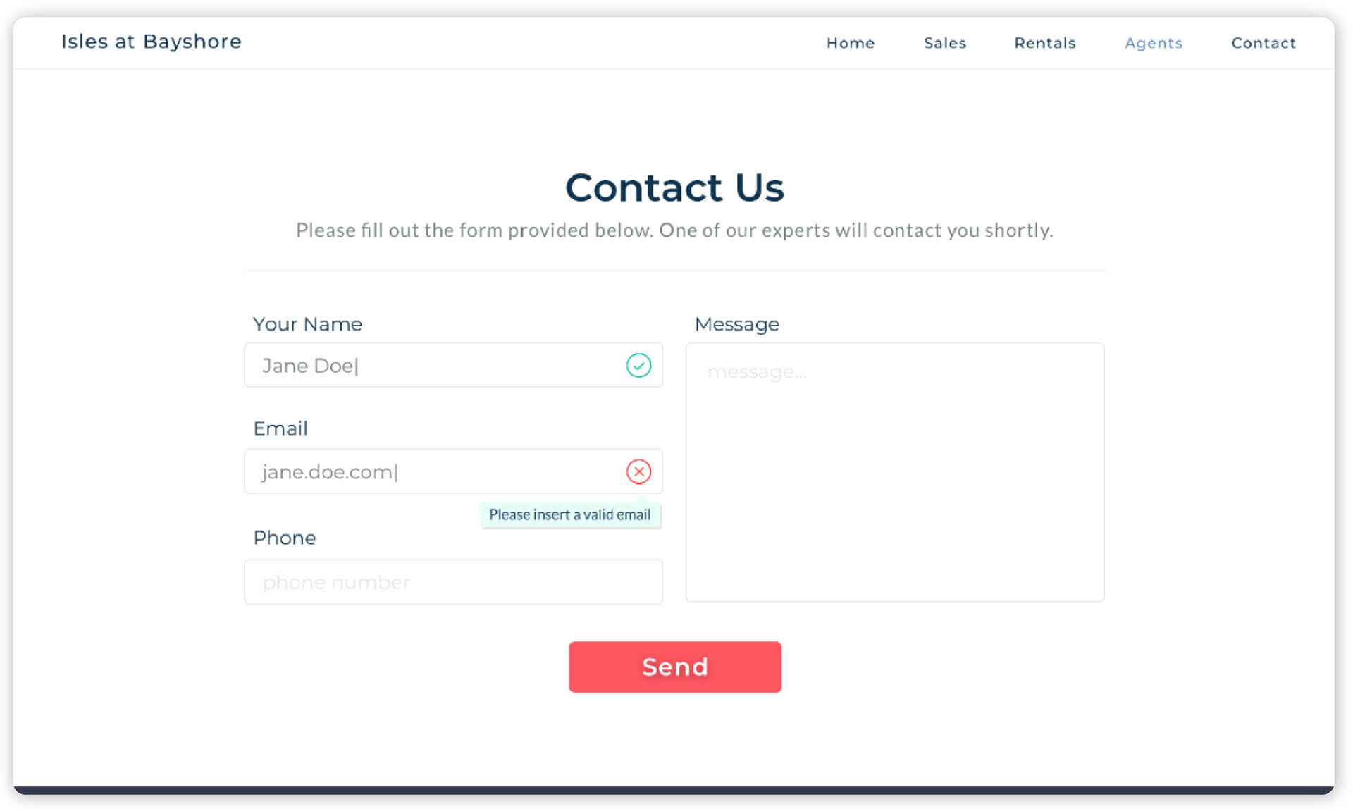 Contact Screen