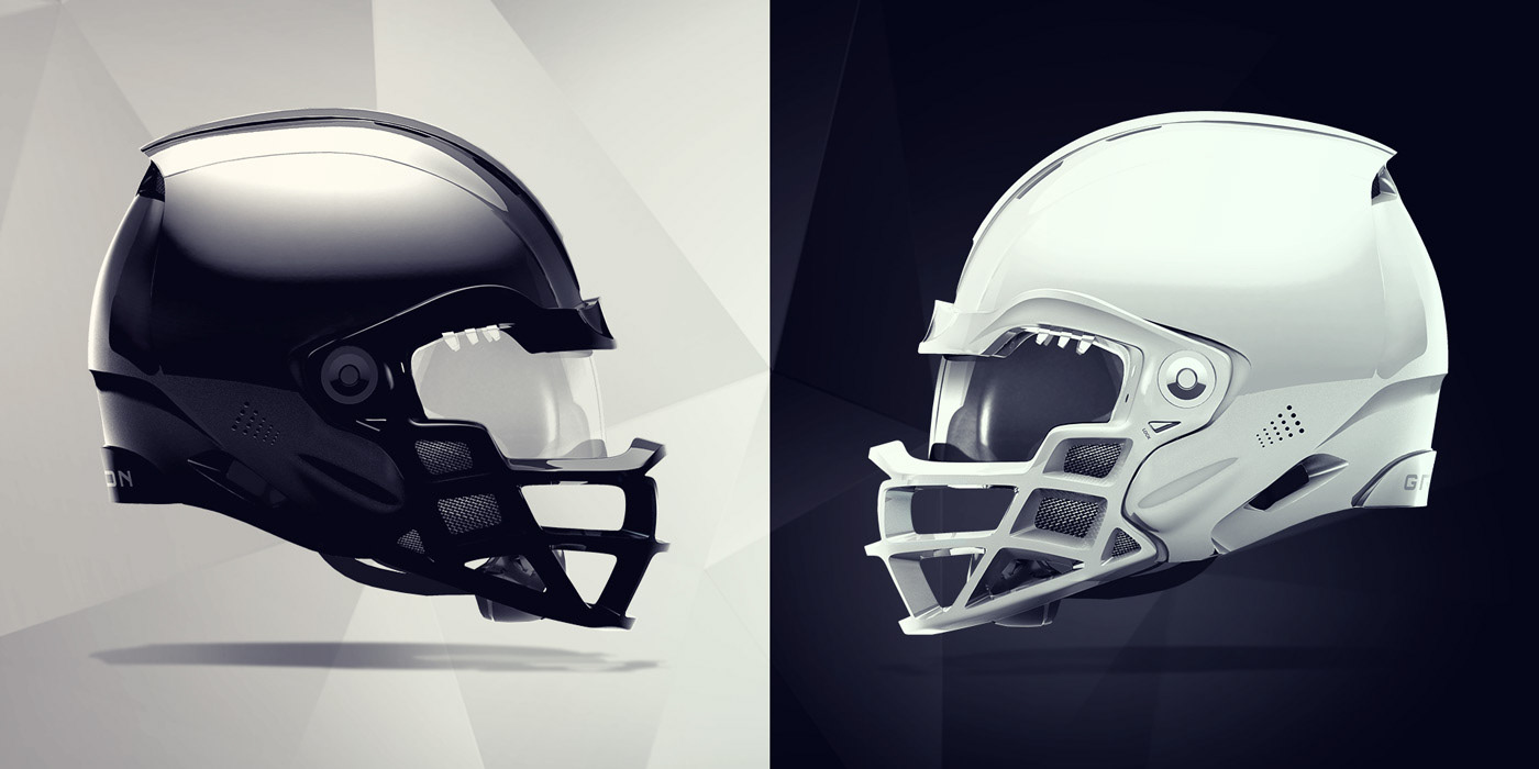 Gridiron Labs  Brand, Logo, Sports Identity, Graphic Design - Football  Helmet of the Future