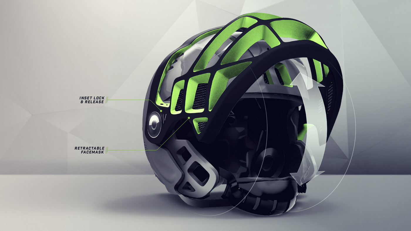 Future Football Helmets That Bend, Crumple and Twist by Design